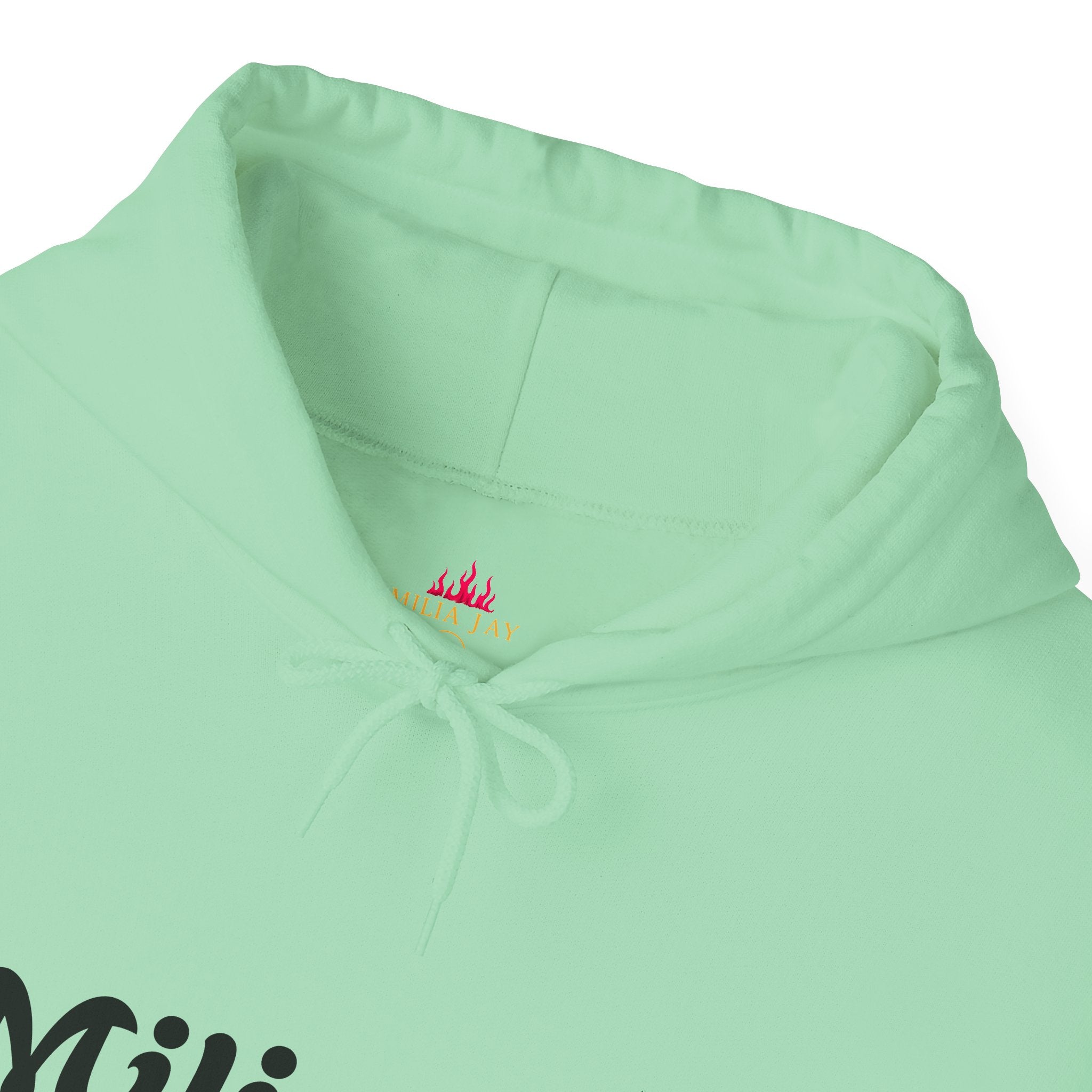Milia Jay Hoodie with Red Heart Back