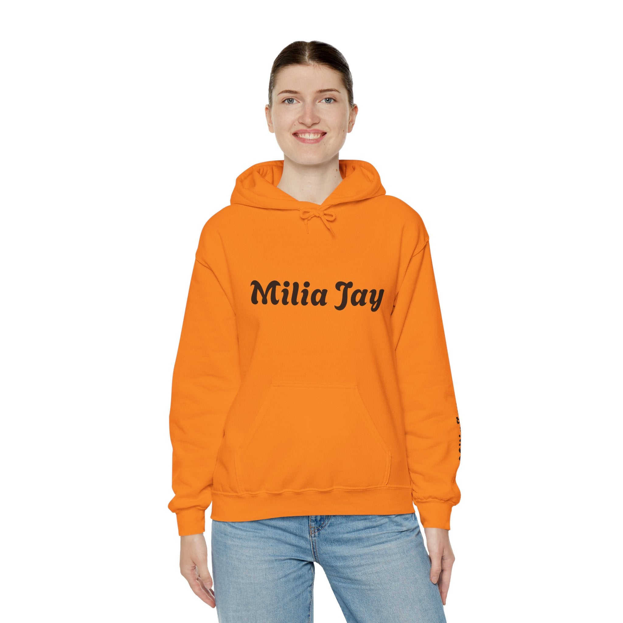 Milia Jay Hoodie with Red Heart Back