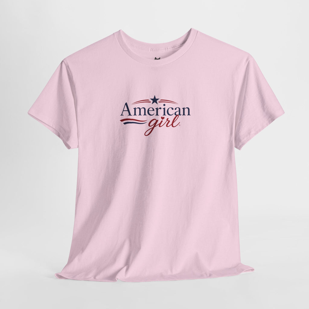 American Girl T-Shirt — Patriotic Stars & Script Tee