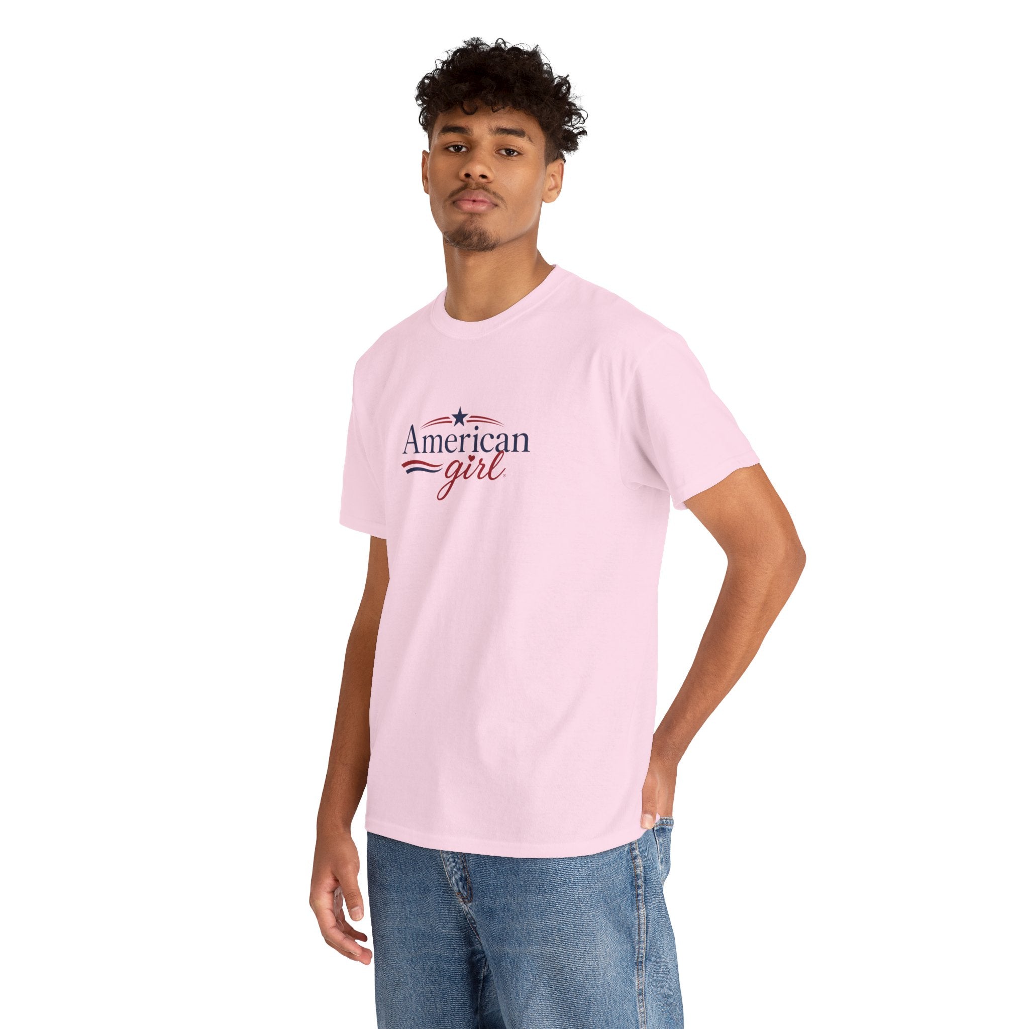 American Girl T-Shirt — Patriotic Stars & Script Tee