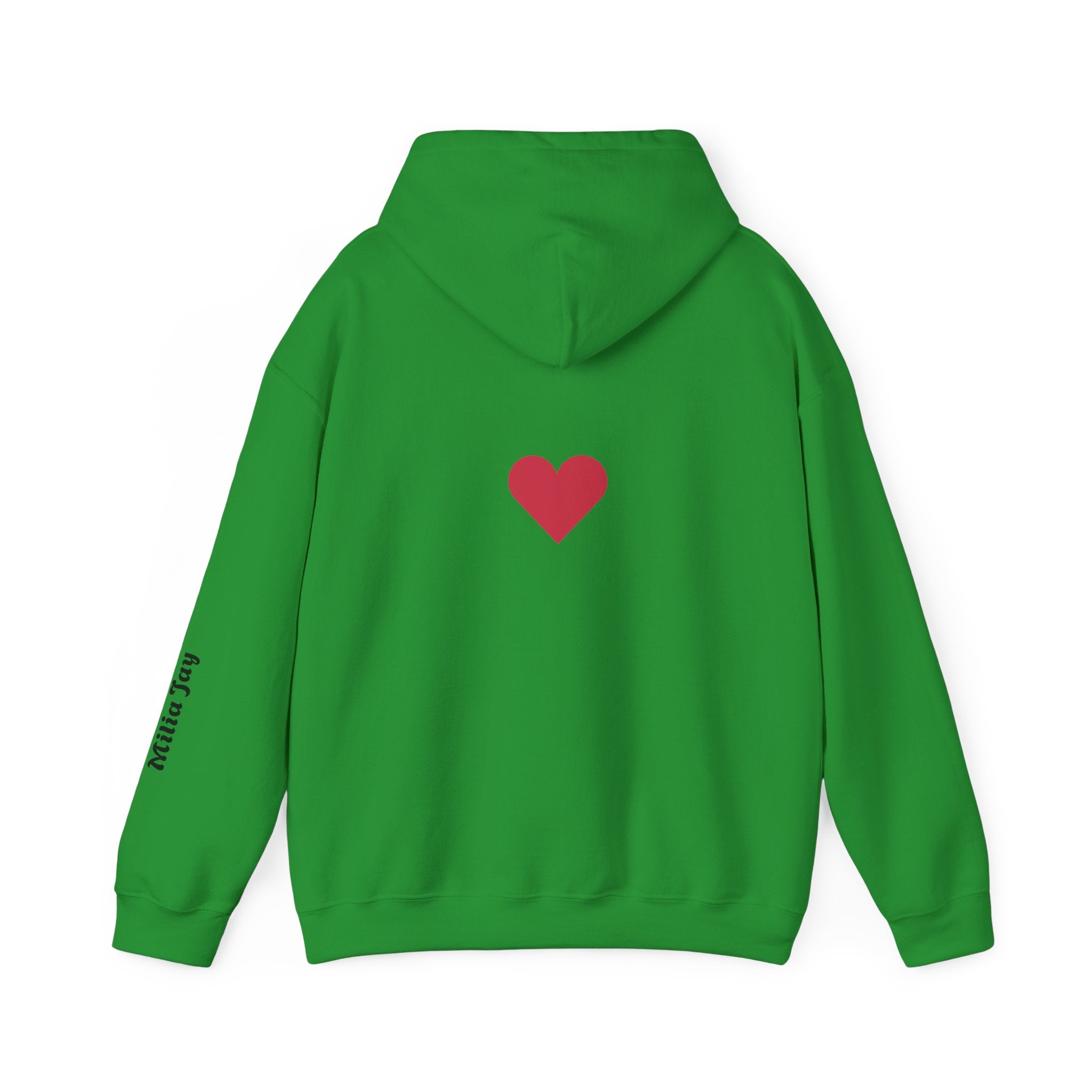 Milia Jay Hoodie with Red Heart Back