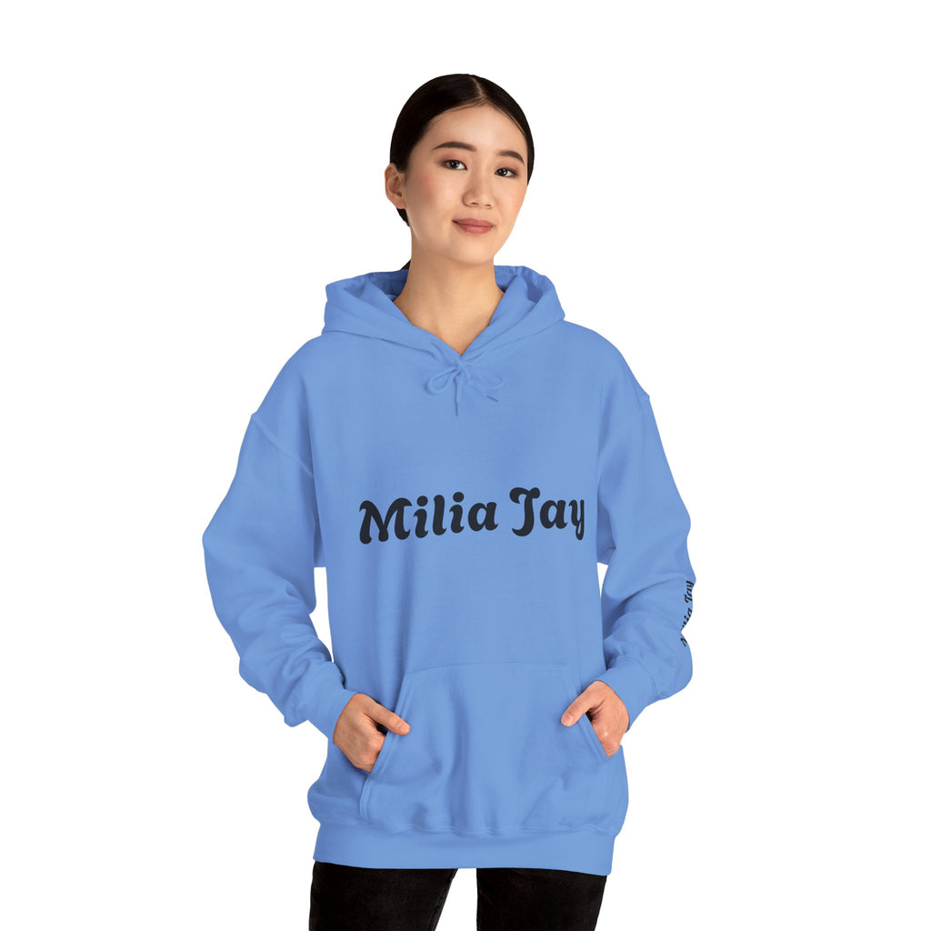 Milia Jay Hoodie with Red Heart Back