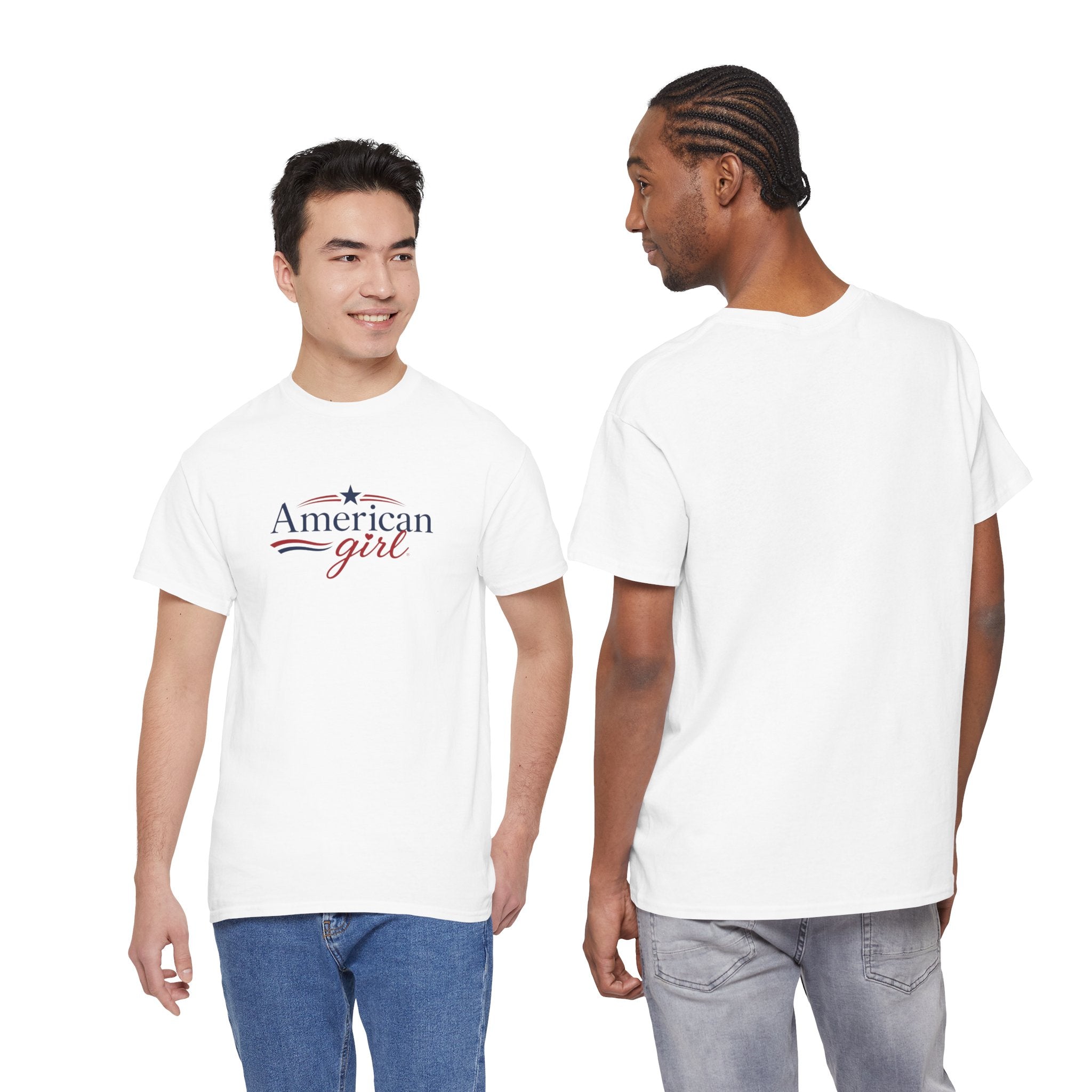 American Girl T-Shirt — Patriotic Stars & Script Tee