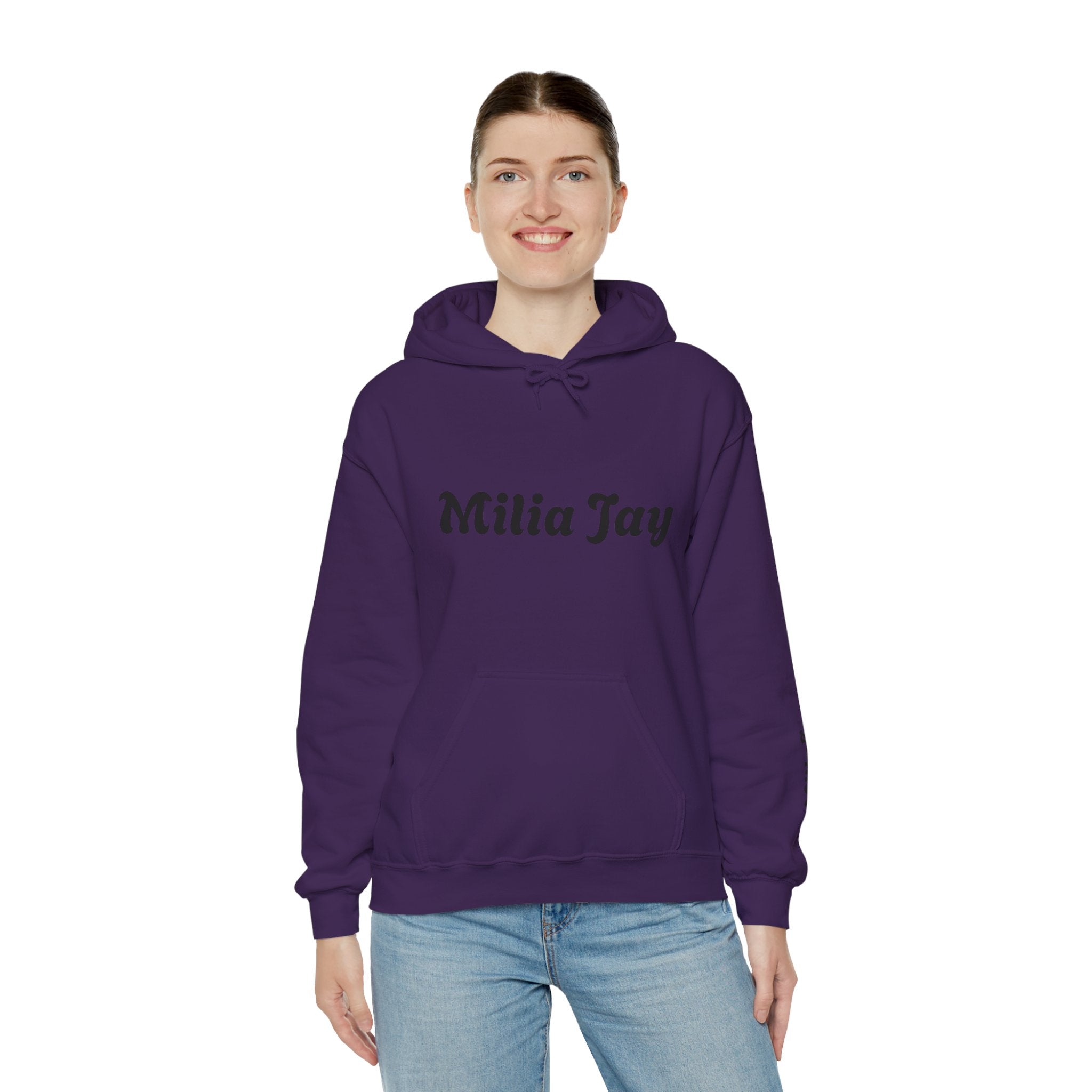 Milia Jay Hoodie with Red Heart Back