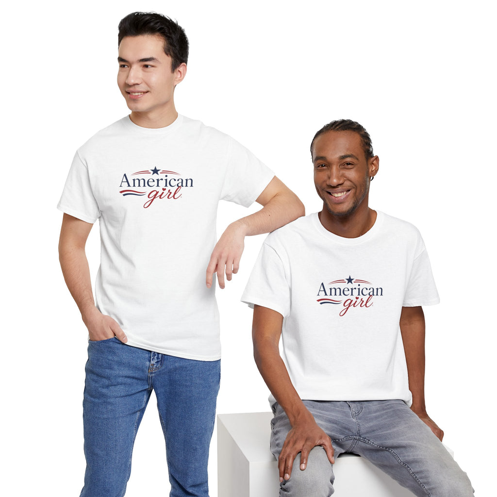 American Girl T-Shirt — Patriotic Stars & Script Tee