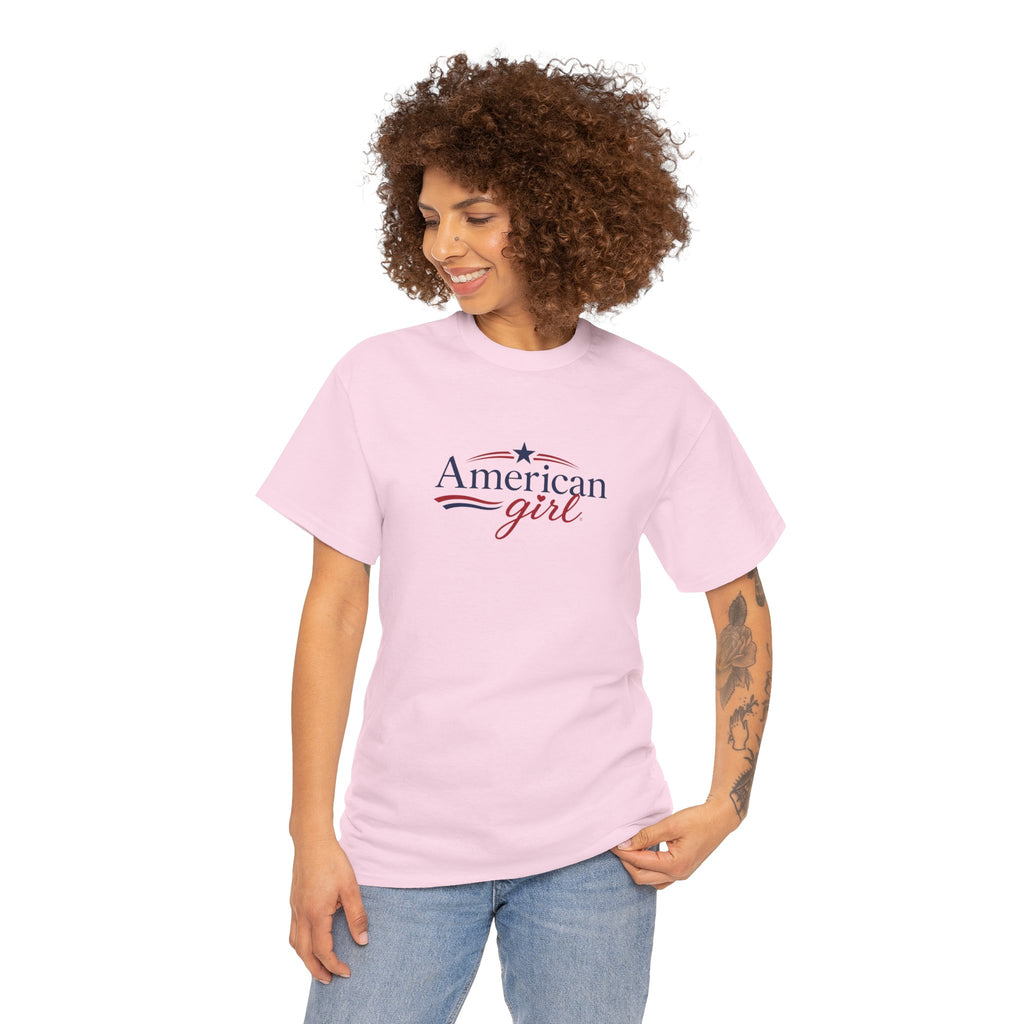 American Girl T-Shirt — Patriotic Stars & Script Tee