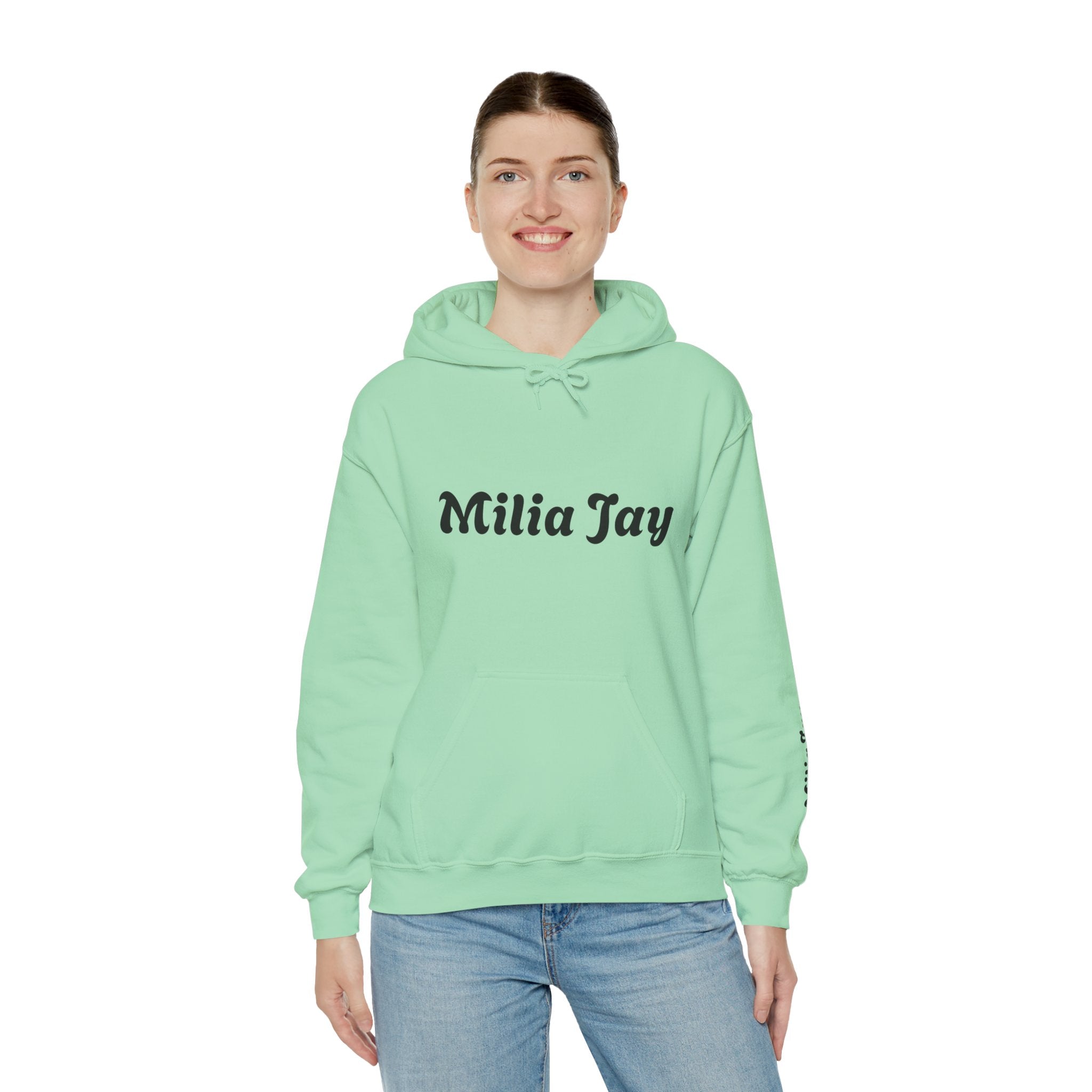 Milia Jay Hoodie with Red Heart Back
