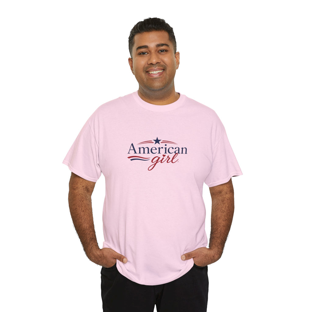 American Girl T-Shirt — Patriotic Stars & Script Tee