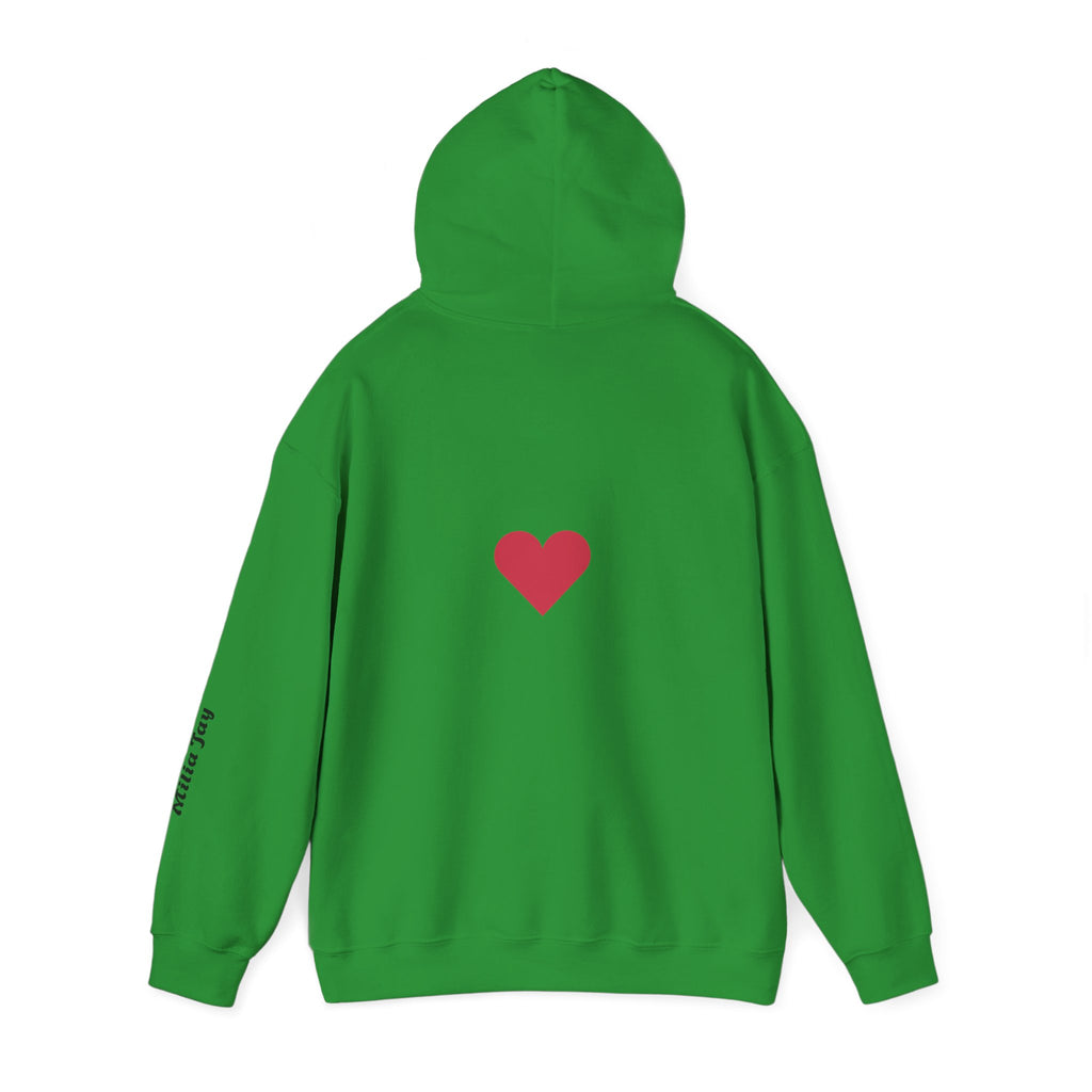 Milia Jay Hoodie with Red Heart Back