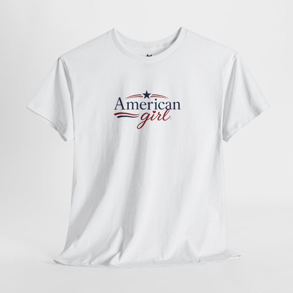 American Girl T-Shirt — Patriotic Stars & Script Tee