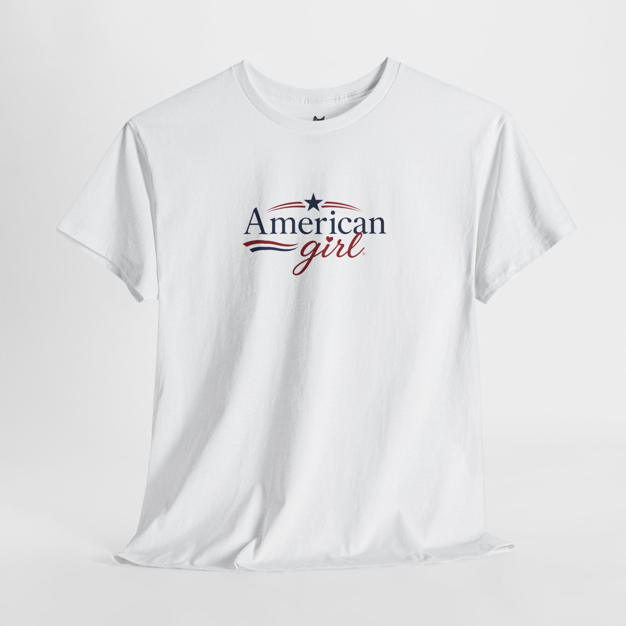 American Girl T-Shirt — Patriotic Stars & Script Tee