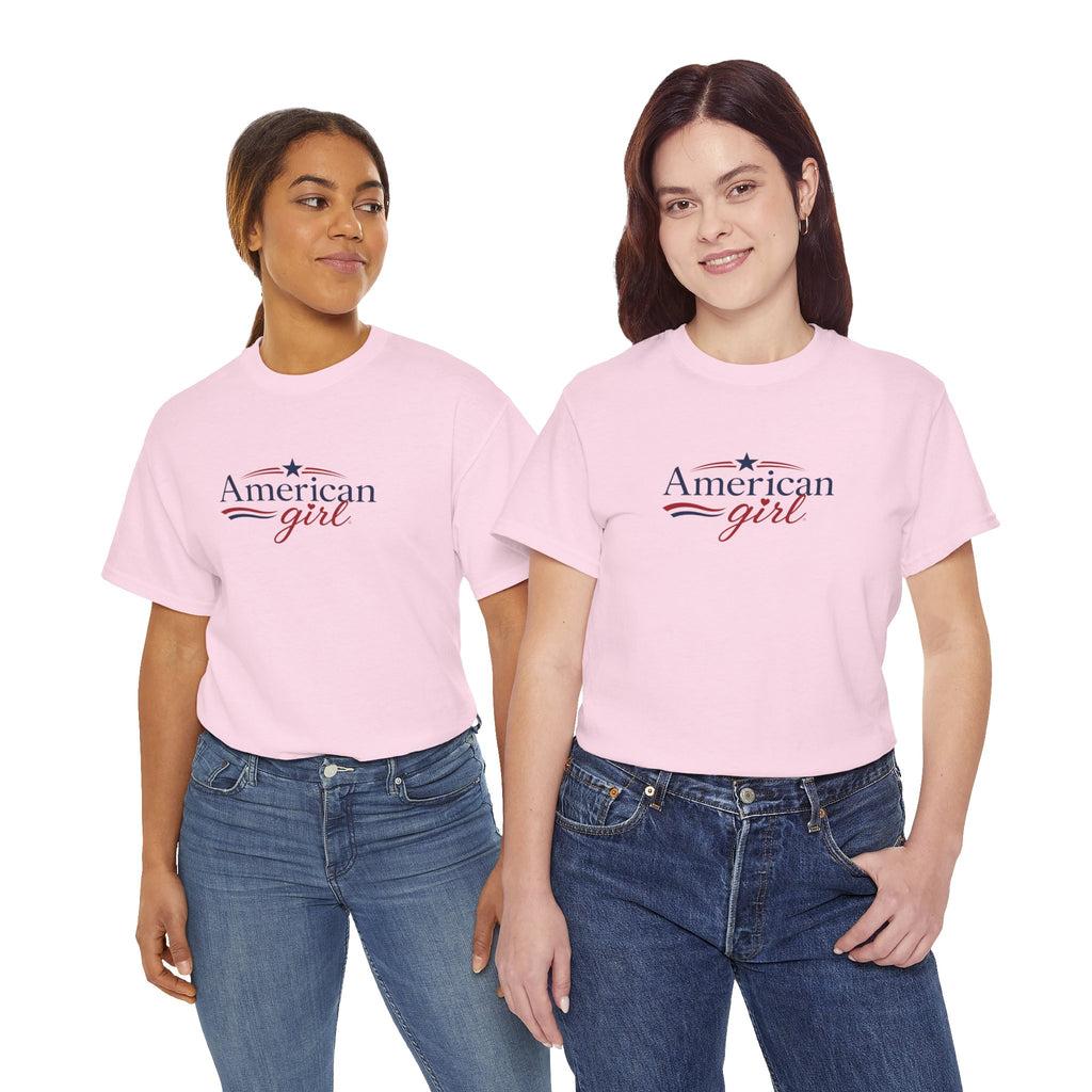 American Girl T-Shirt — Patriotic Stars & Script Tee