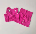 2 Piece Women Seamless Yoga Set Sexy Sport Bra + High Waist Sports Shorts Gym Clothing Fitness Sleeveless Shorts Suit Sportswear | Womens Sportswear UK | Womens Sportswear Sets
