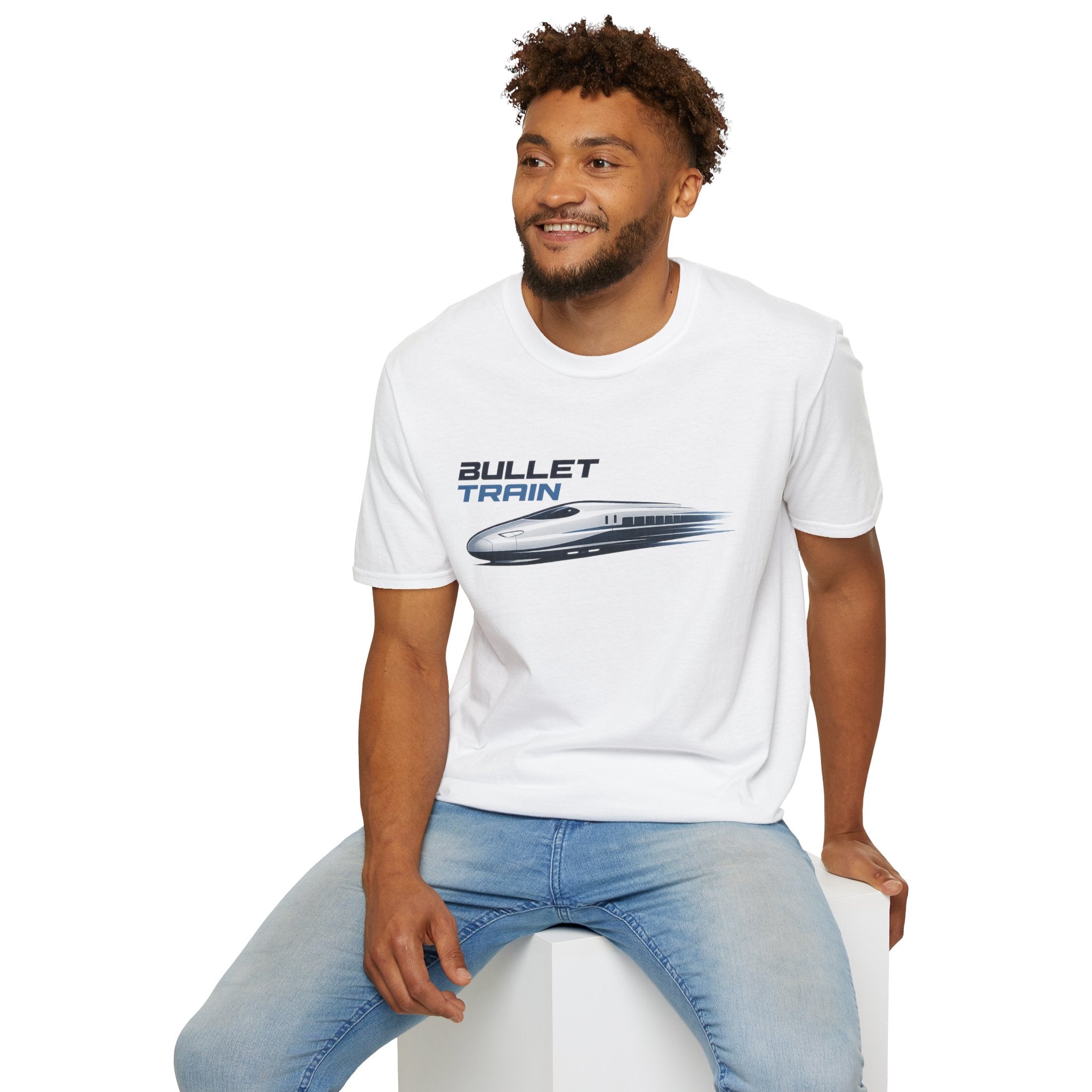 The Bullet Train Unisex Softstyle T-Shirt Japan Shinkansen Tokyo Graphic Tee Japanese Streetwear Shirt