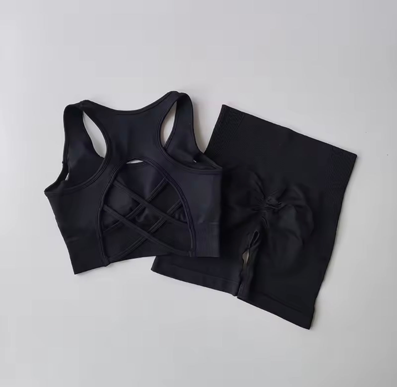 2 Piece Women Seamless Yoga Set Sexy Sport Bra + High Waist Sports Shorts Gym Clothing Fitness Sleeveless Shorts Suit Sportswear | Womens Sportswear UK | Womens Sportswear Sets