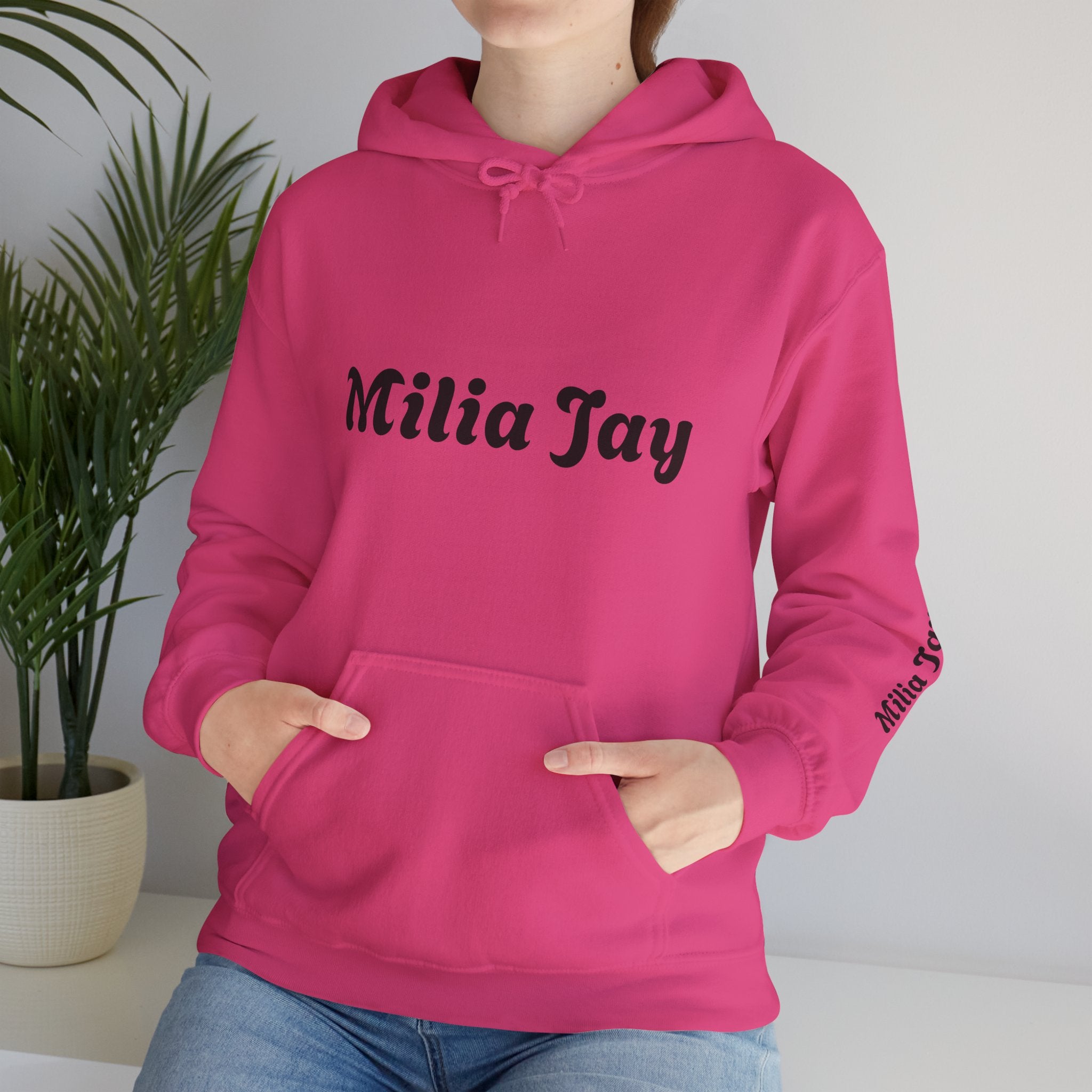 Milia Jay Hoodie with Red Heart Back