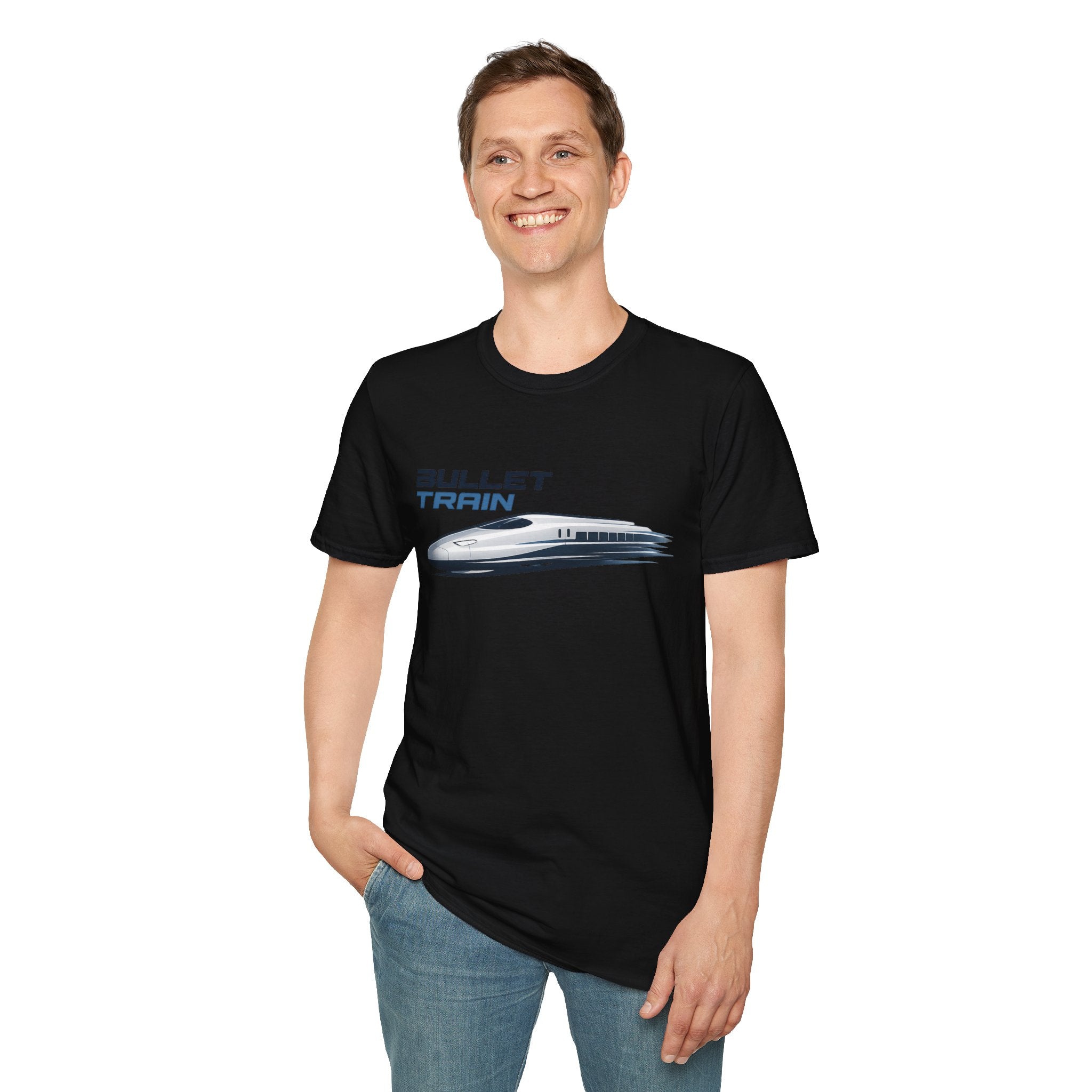 The Bullet Train Unisex Softstyle T-Shirt Japan Shinkansen Tokyo Graphic Tee Japanese Streetwear Shirt