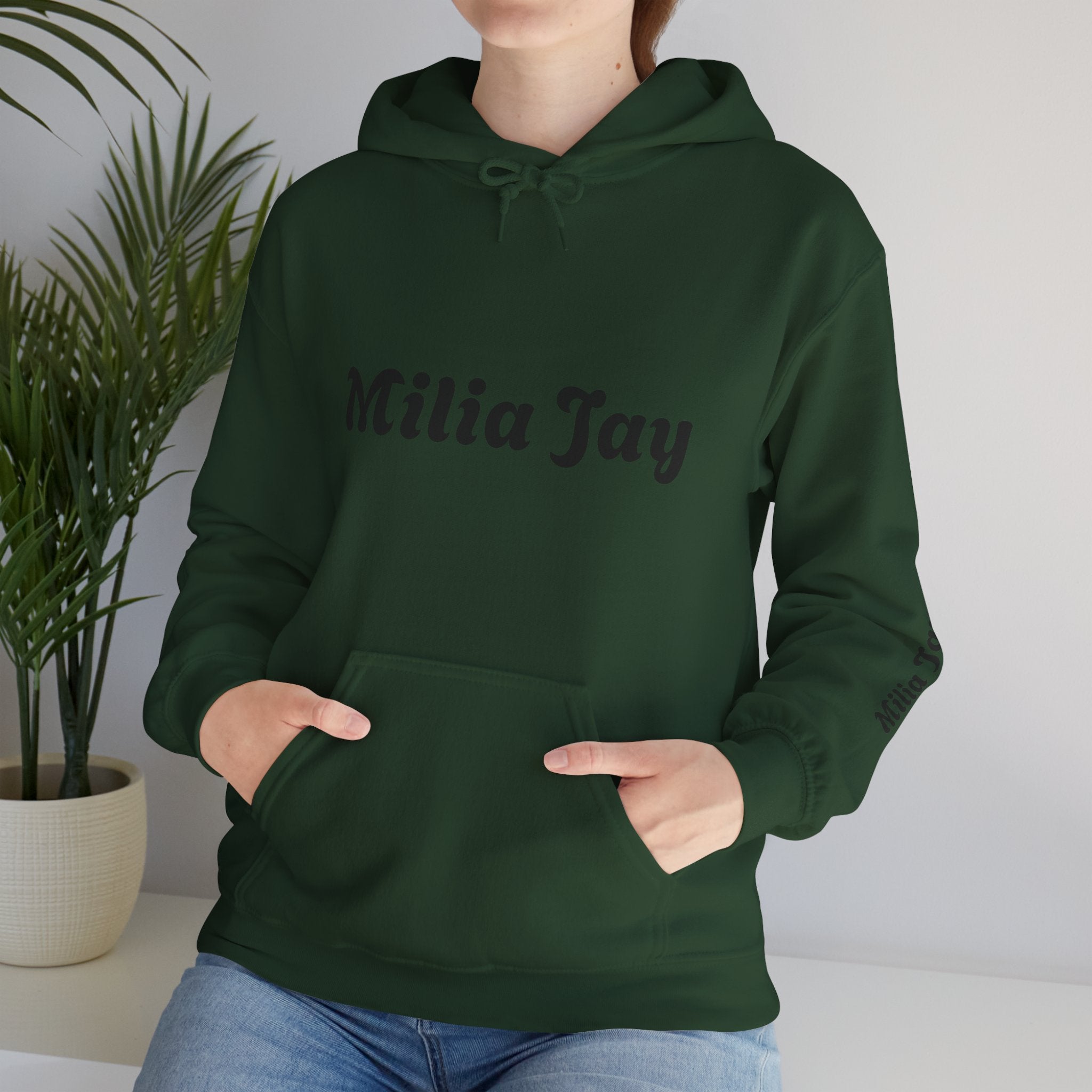 Milia Jay Hoodie with Red Heart Back