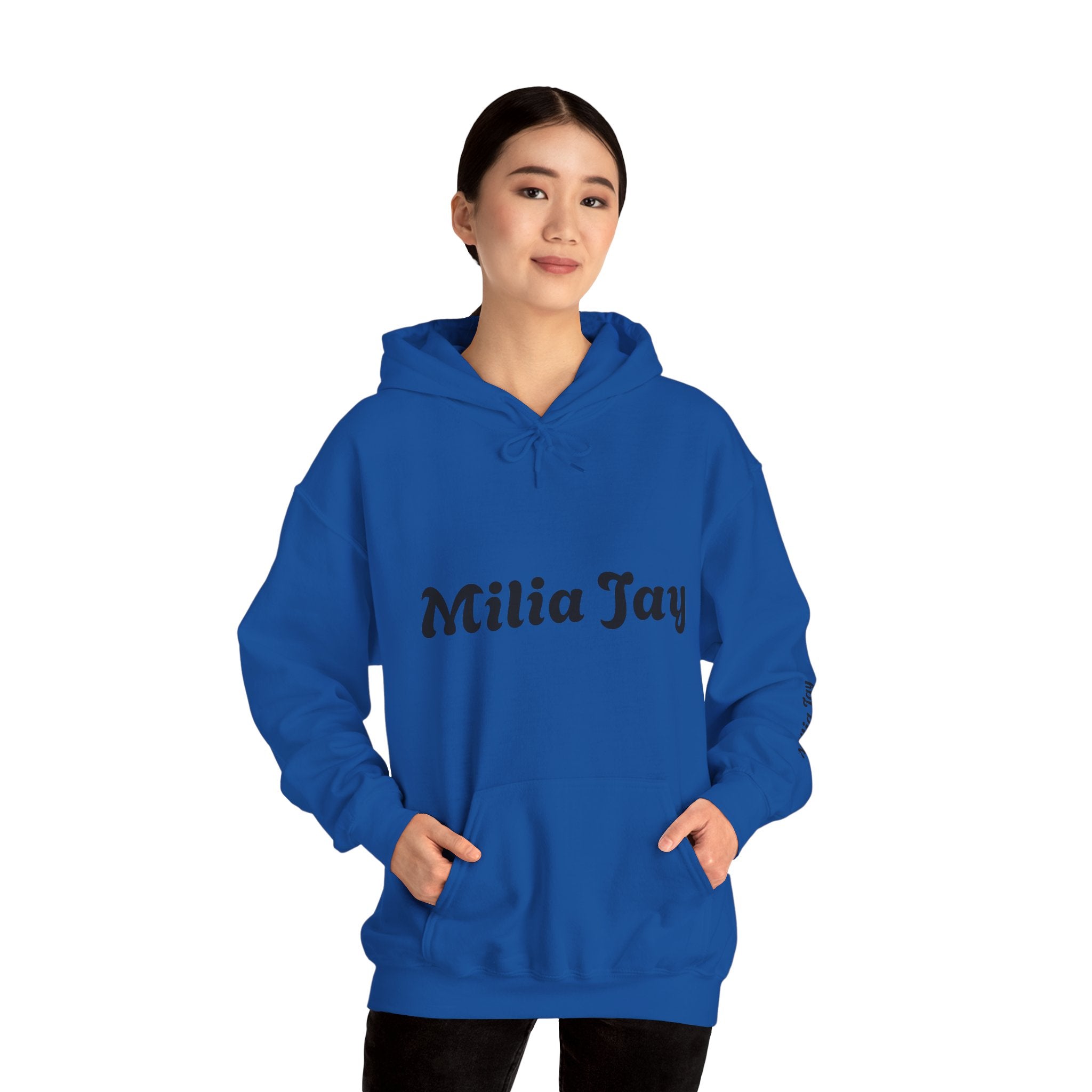Milia Jay Hoodie with Red Heart Back