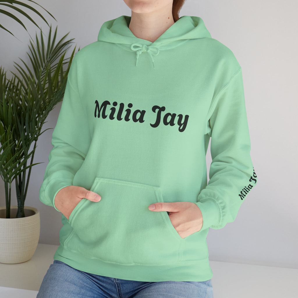 Milia Jay Hoodie with Red Heart Back