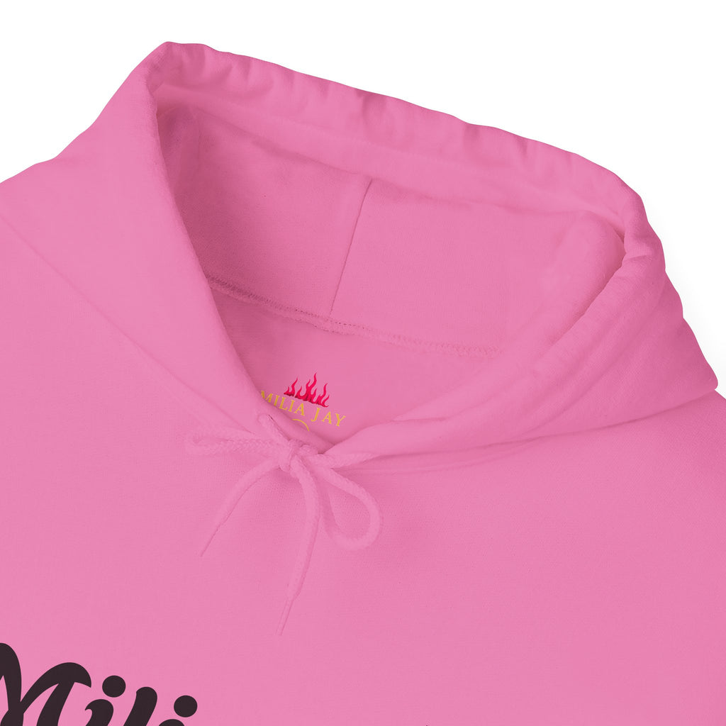 Milia Jay Hoodie with Red Heart Back