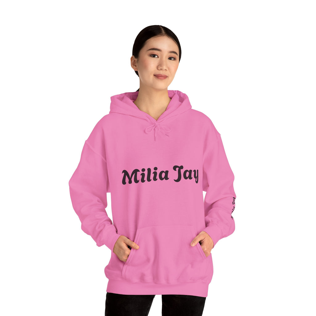 Milia Jay Hoodie with Red Heart Back