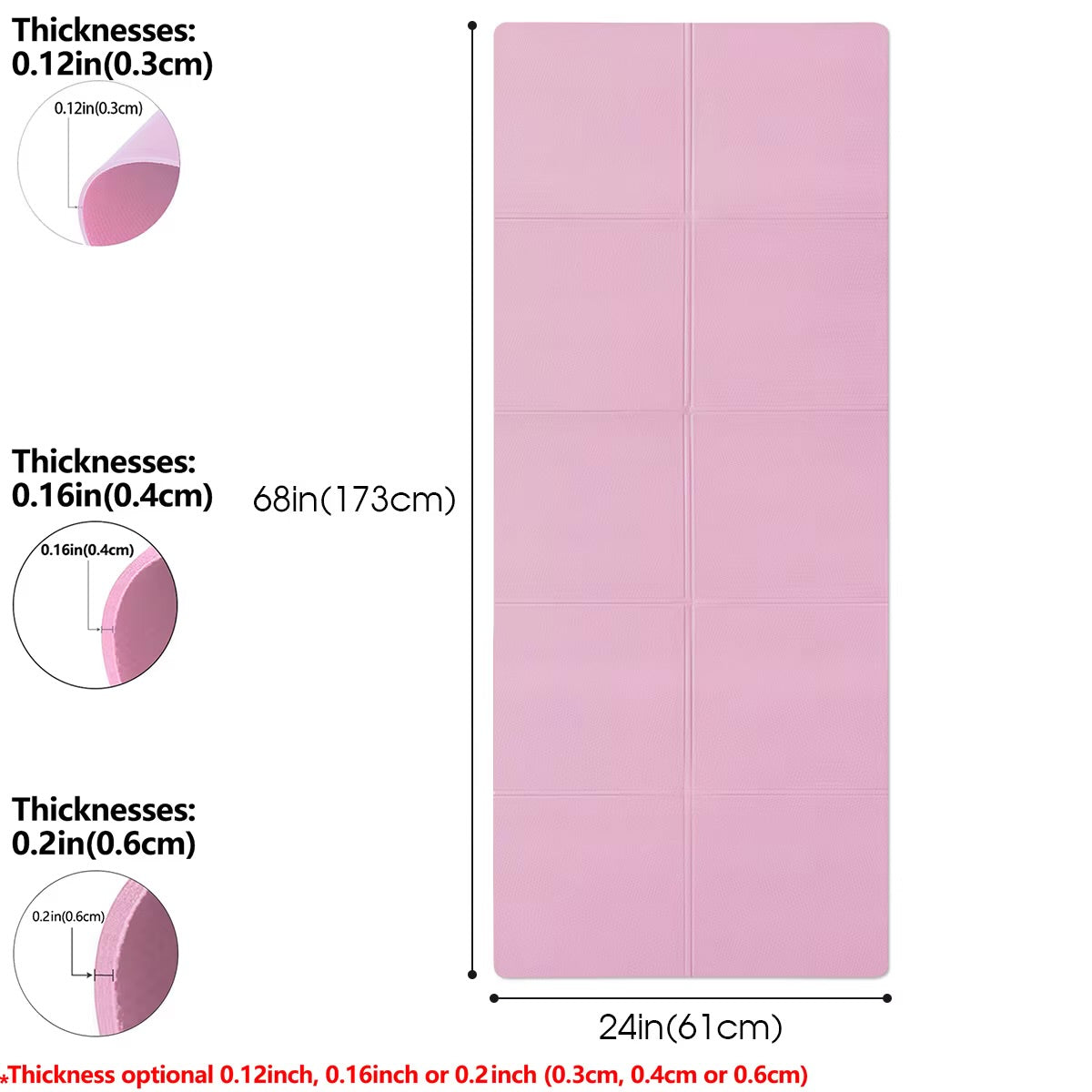 Milia Jay Best Yoga Mat – Anti-Slip 4mm EVA Yoga Mat for Pilates & Fitness, Lightweight Travel Yoga Mat for Home, Gym & Exercise