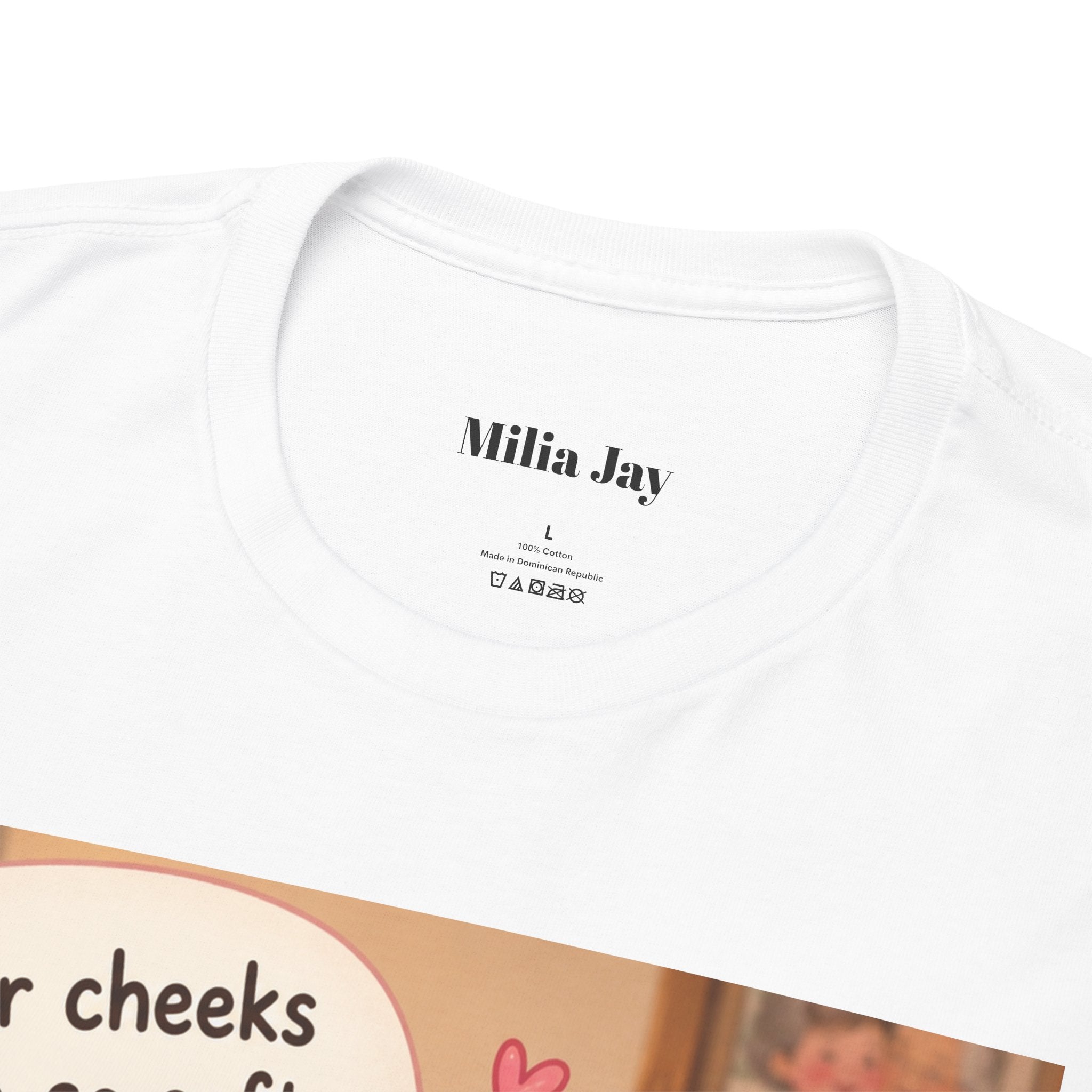 Grandma Hug T-Shirt – Cute "Your cheeks are so soft like a dough!" Illustration Tee