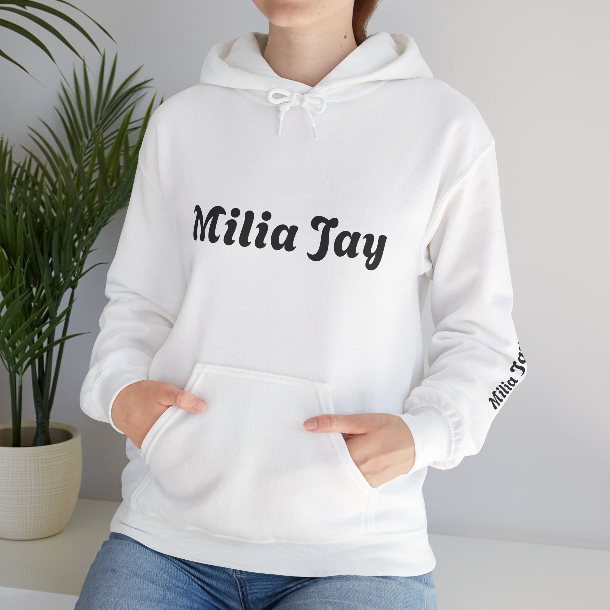 Milia Jay Hoodie with Red Heart Back