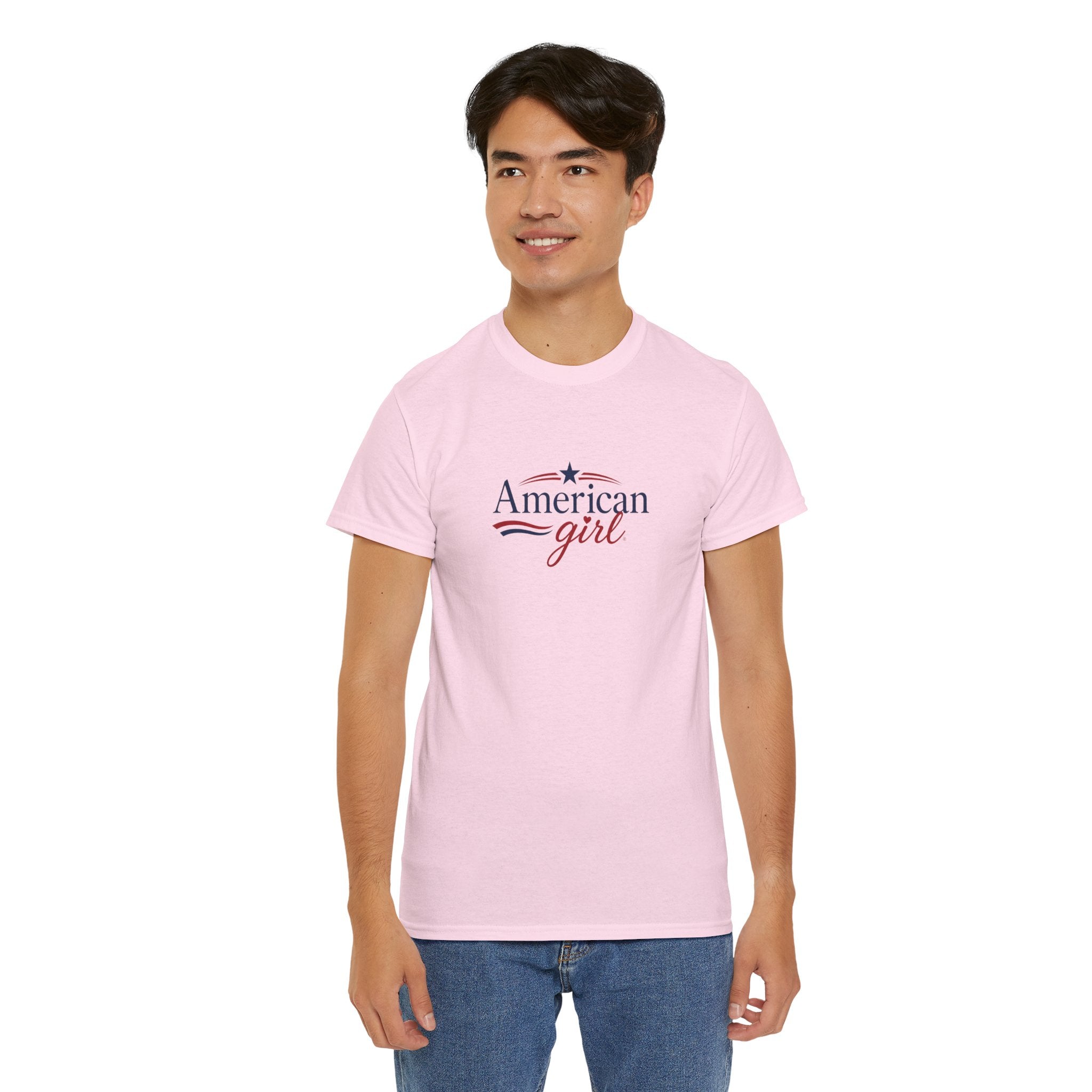 American Girl T-Shirt — Patriotic Stars & Script Tee