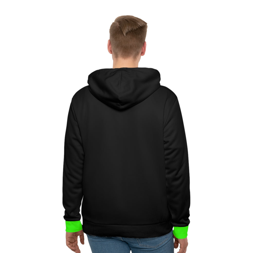 Men's Hoodie -Black & Green Premium Comfort Hoodie for Men