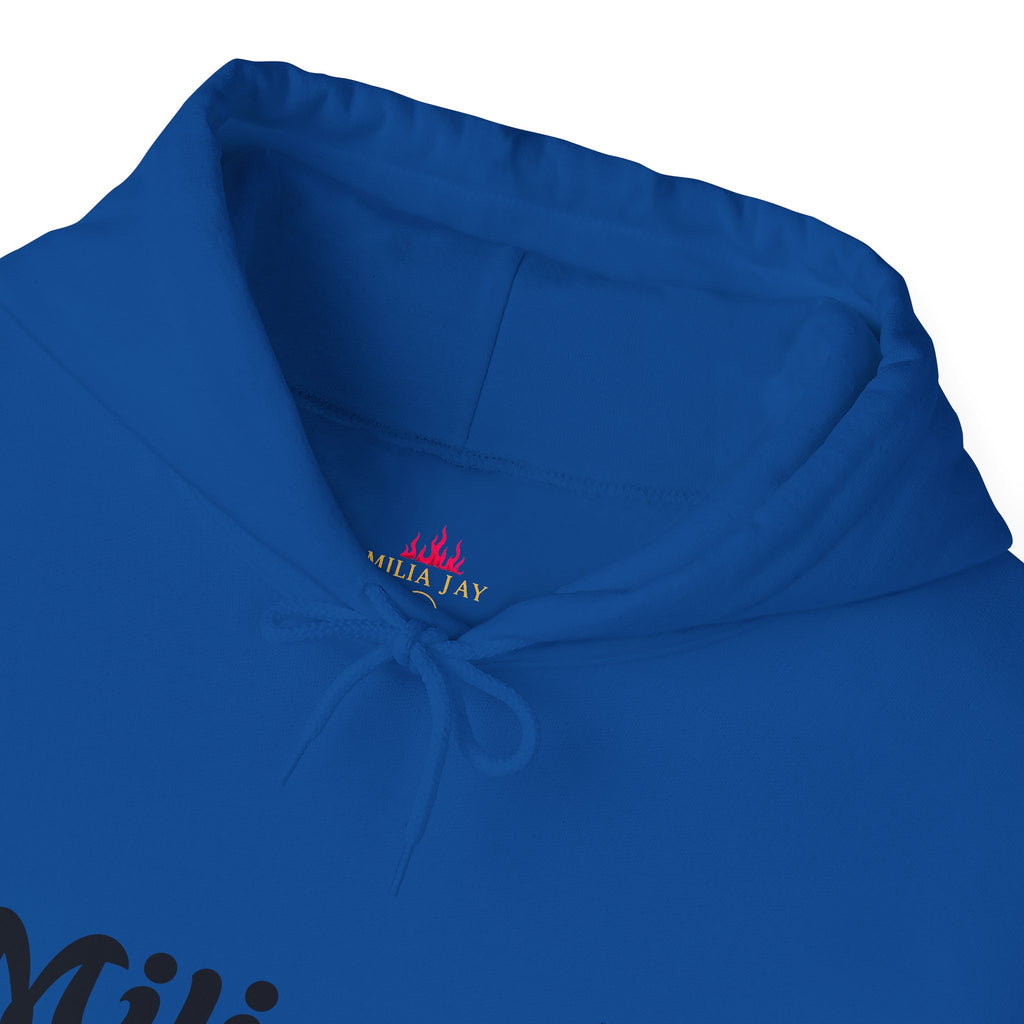 Milia Jay Hoodie with Red Heart Back