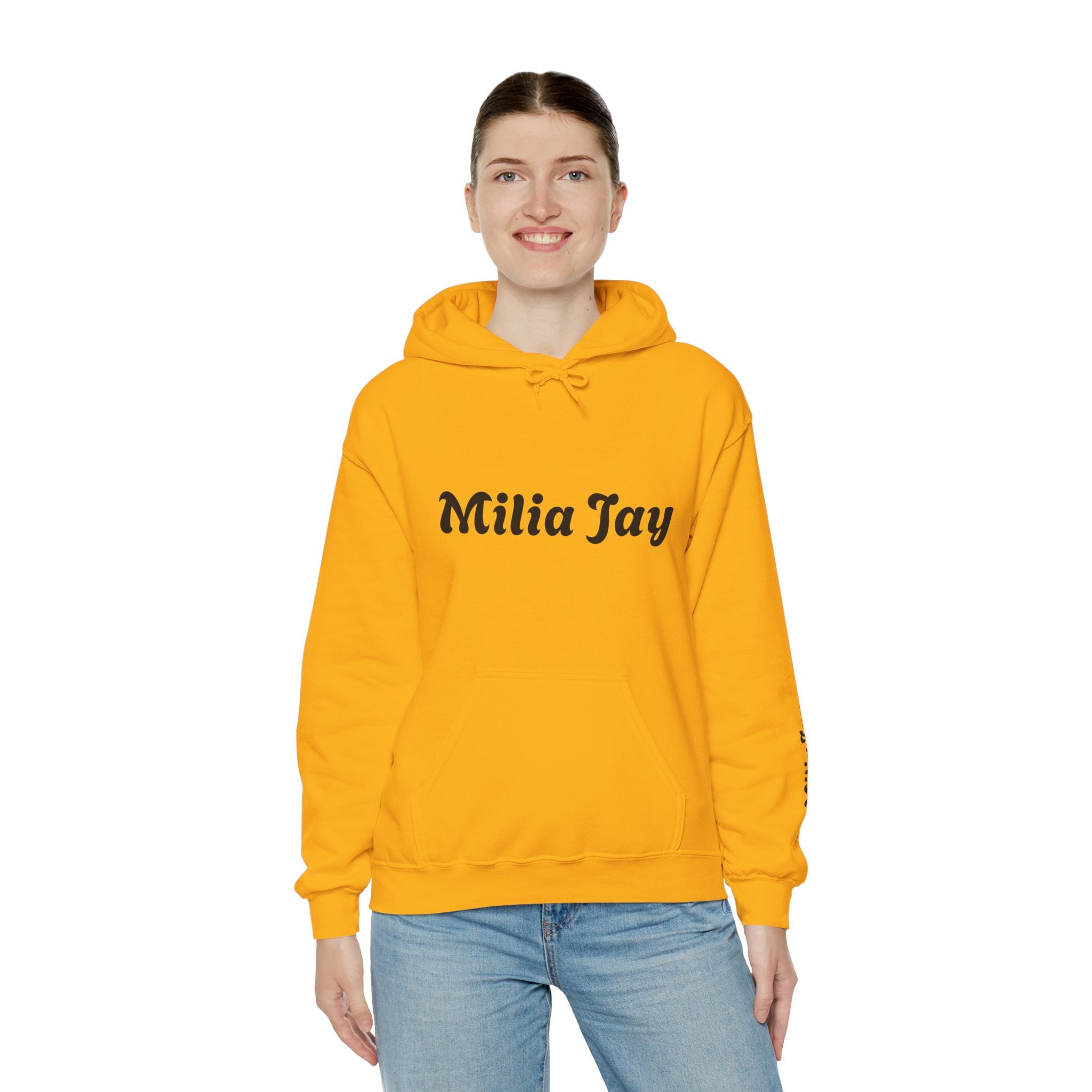Milia Jay Hoodie with Red Heart Back