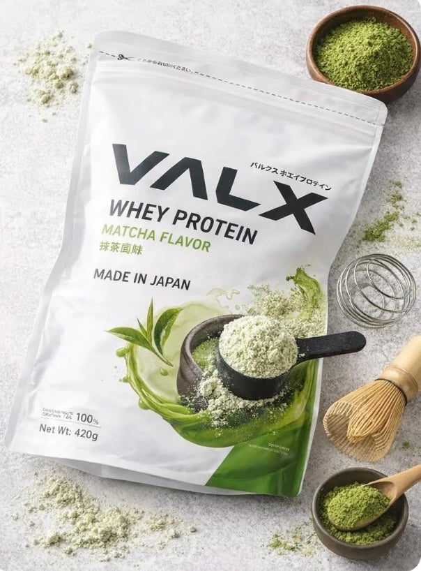 VALX Matcha Whey Protein Powder – Japanese Matcha Protein Shake for Fitness & Recovery