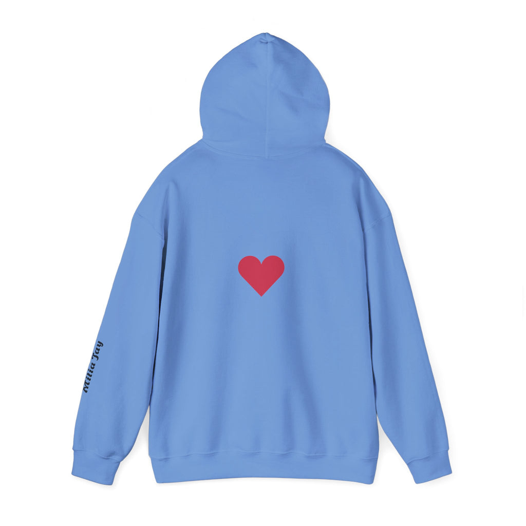 Milia Jay Hoodie with Red Heart Back
