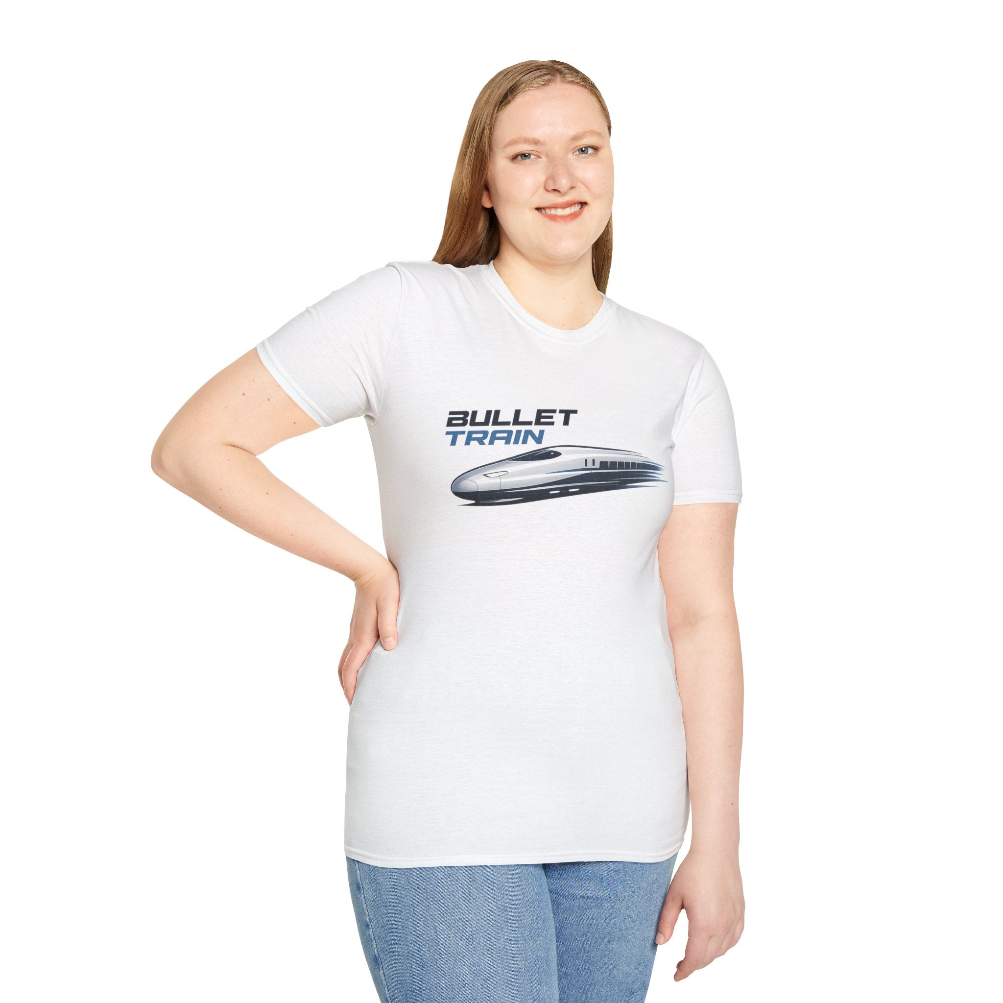 The Bullet Train Unisex Softstyle T-Shirt Japan Shinkansen Tokyo Graphic Tee Japanese Streetwear Shirt