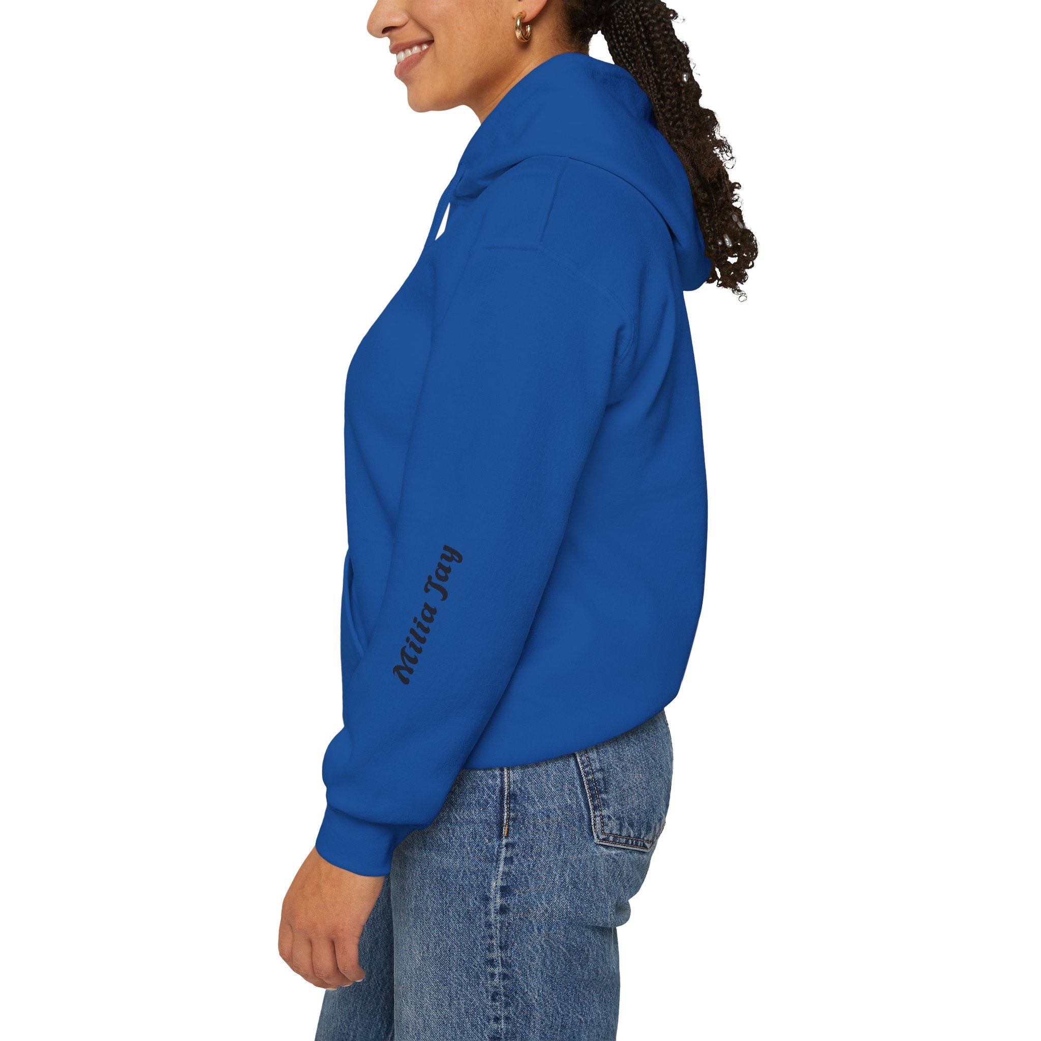 Milia Jay Hoodie with Red Heart Back