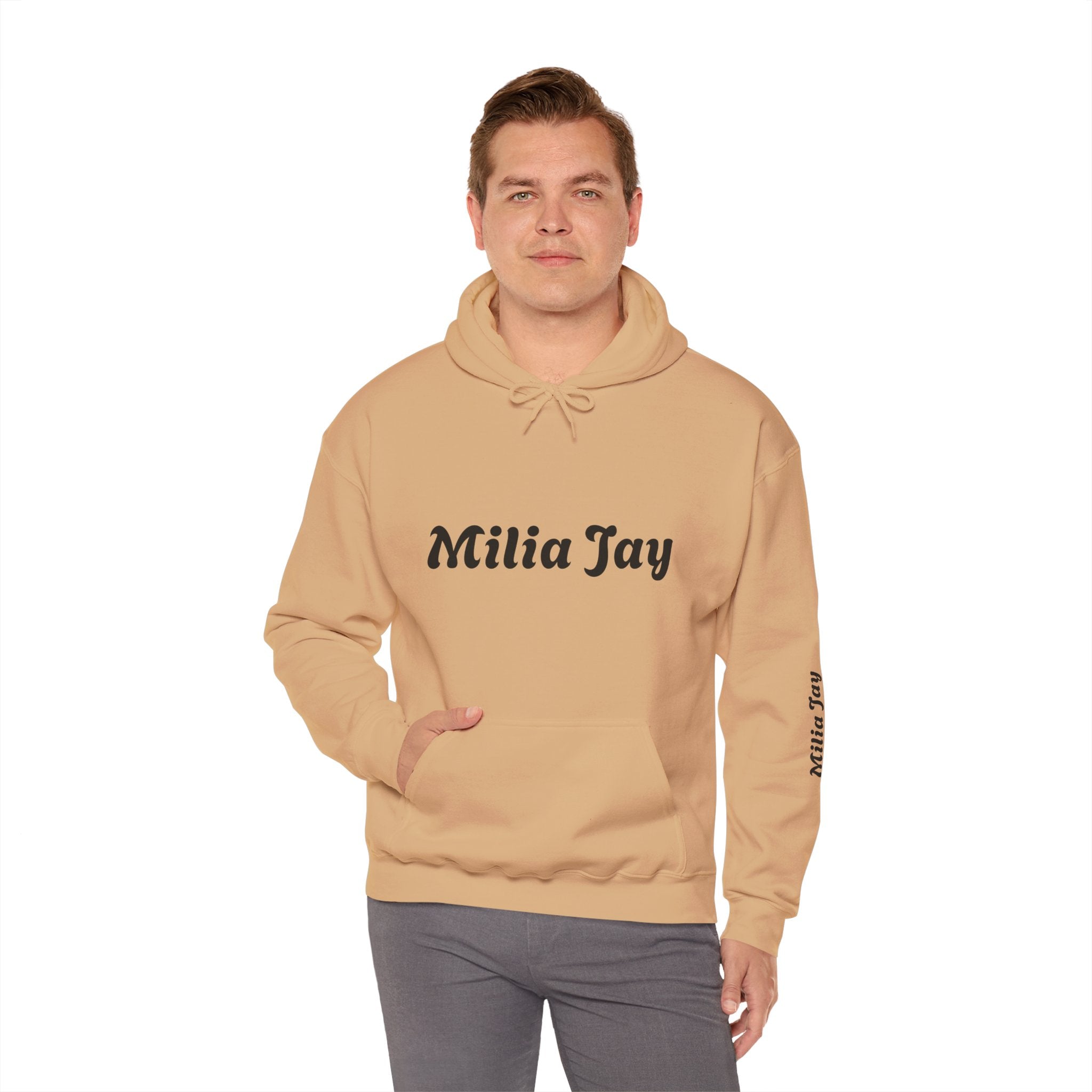 Milia Jay Hoodie with Red Heart Back