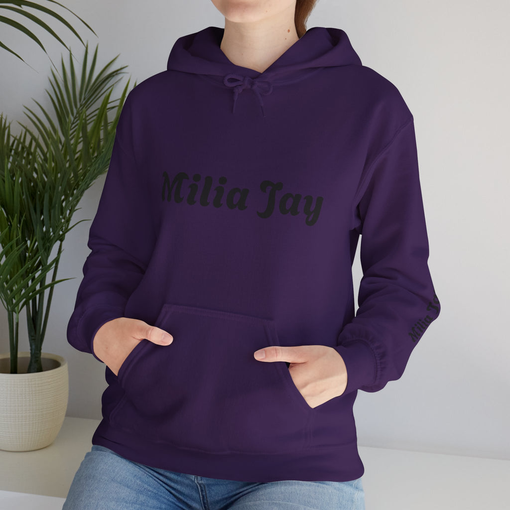 Milia Jay Hoodie with Red Heart Back