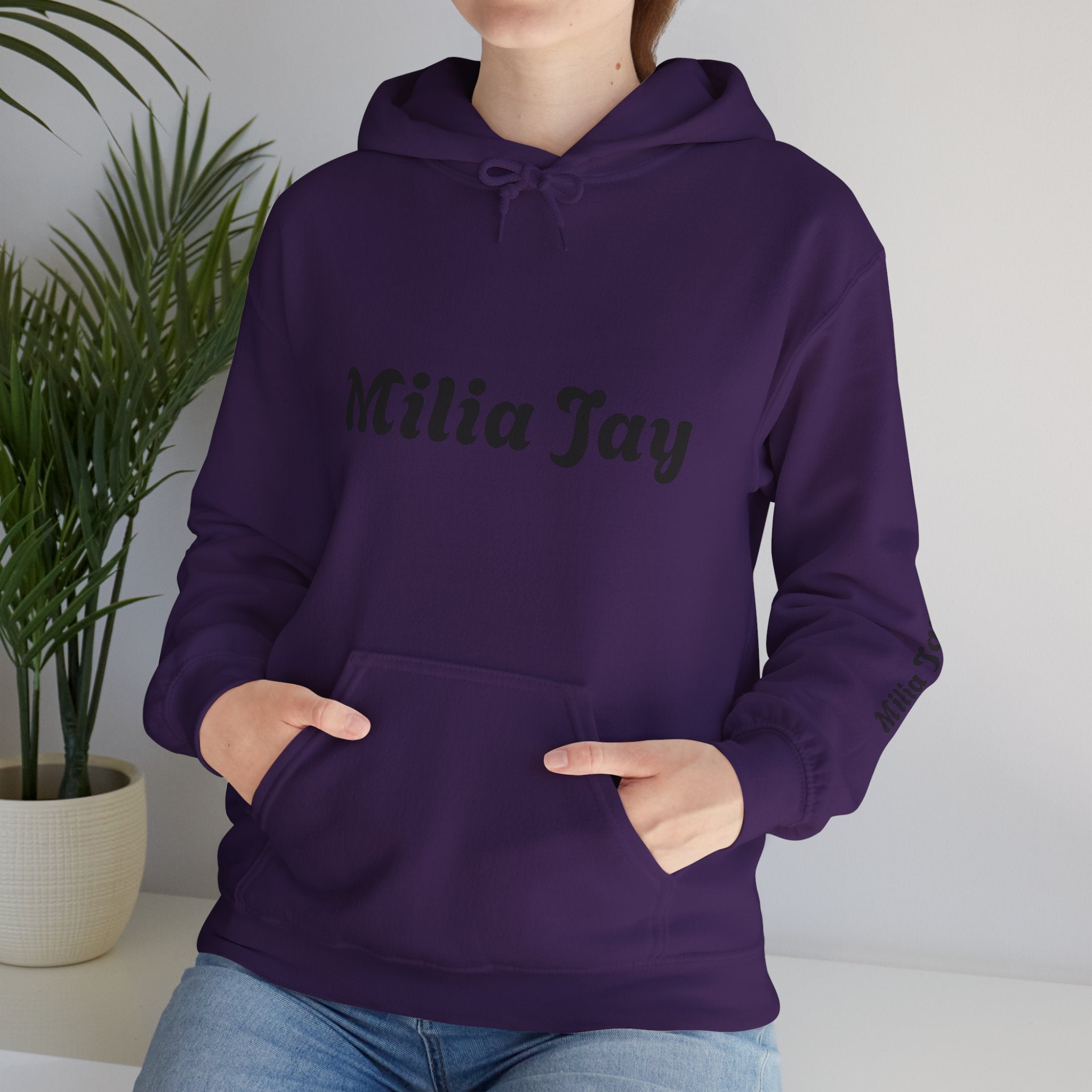 Milia Jay Hoodie with Red Heart Back
