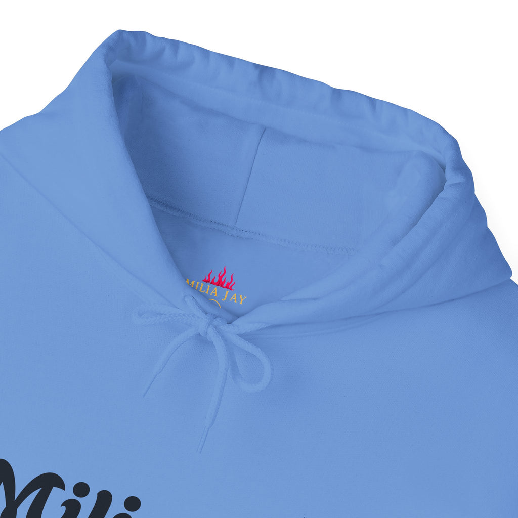 Milia Jay Hoodie with Red Heart Back