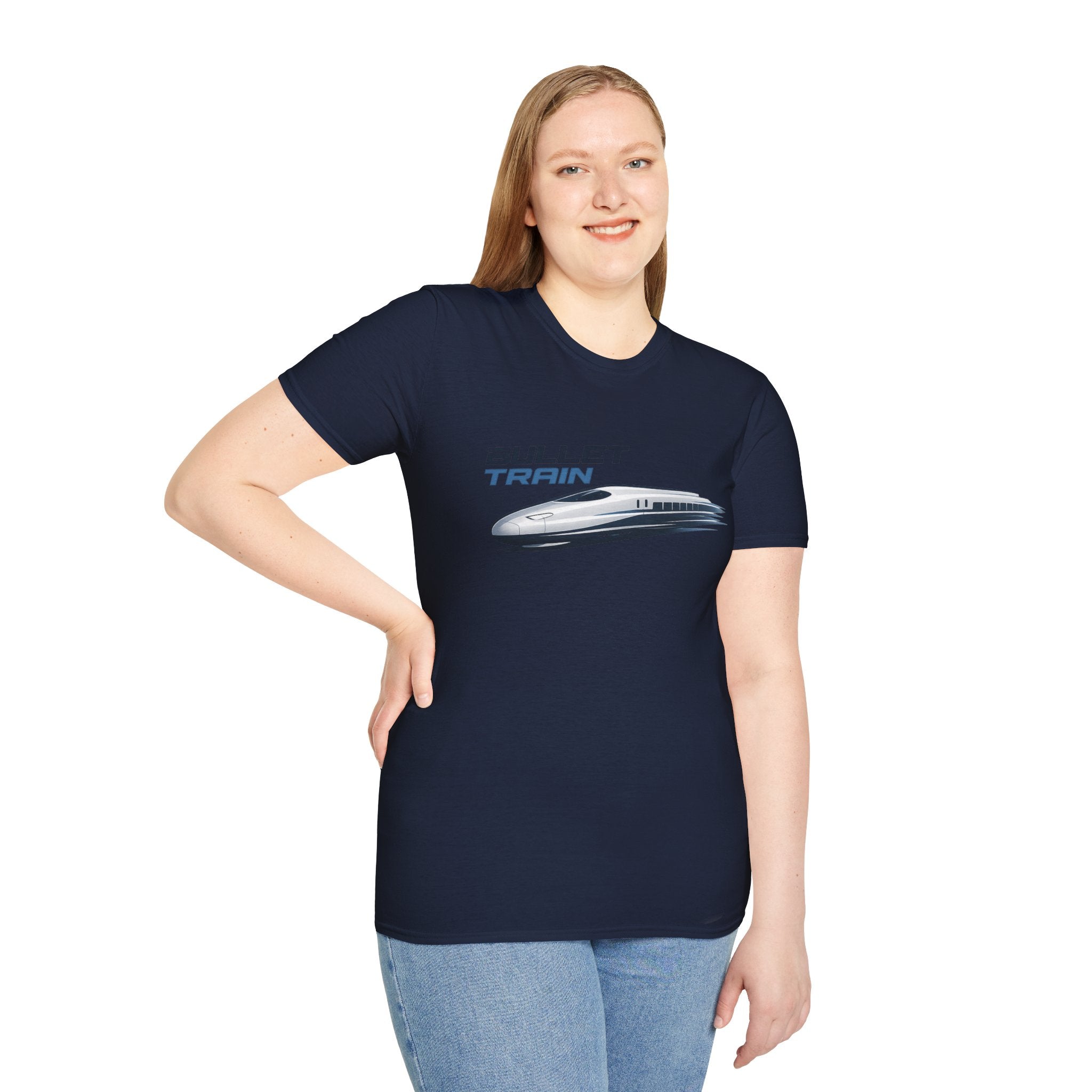 The Bullet Train Unisex Softstyle T-Shirt Japan Shinkansen Tokyo Graphic Tee Japanese Streetwear Shirt