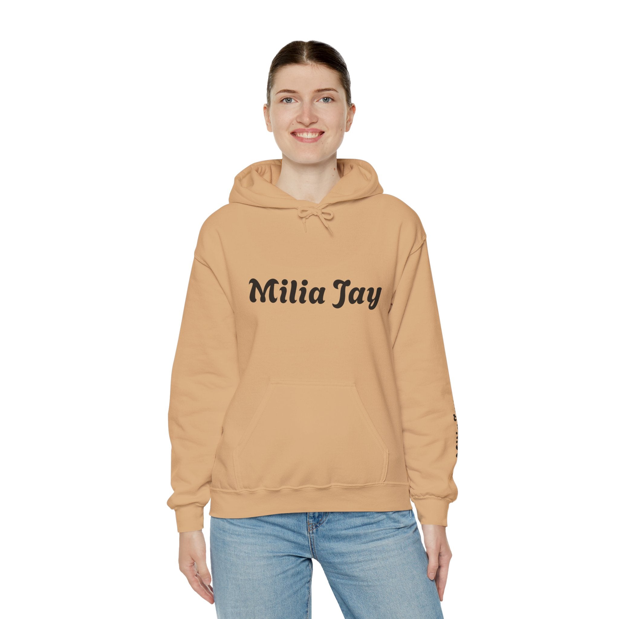 Milia Jay Hoodie with Red Heart Back