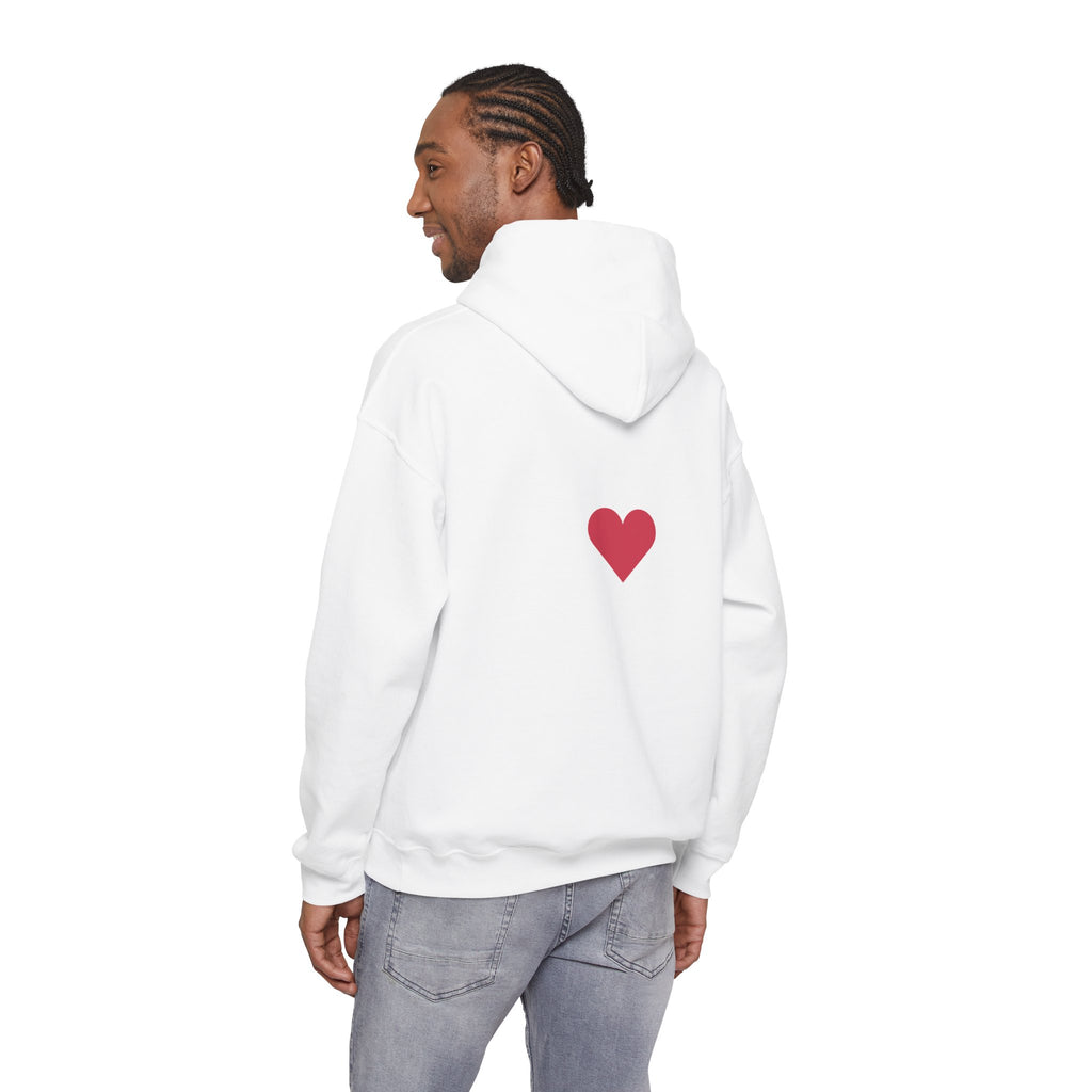 Milia Jay Hoodie with Red Heart Back
