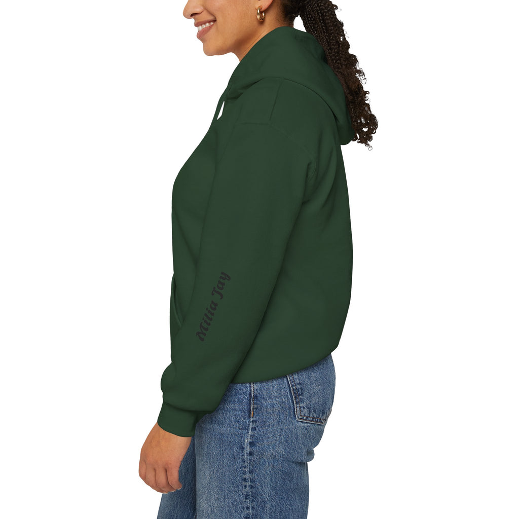 Milia Jay Hoodie with Red Heart Back