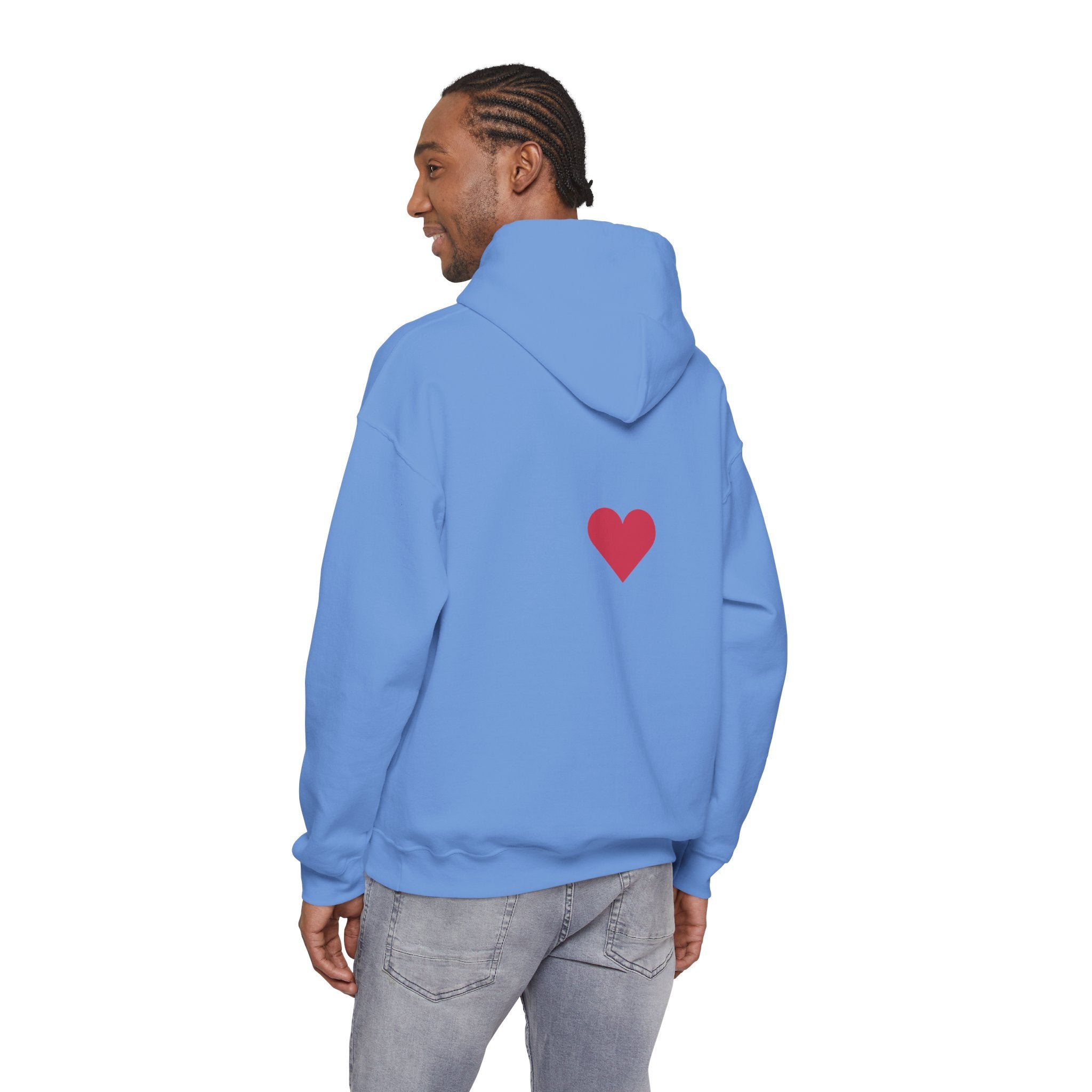 Milia Jay Hoodie with Red Heart Back