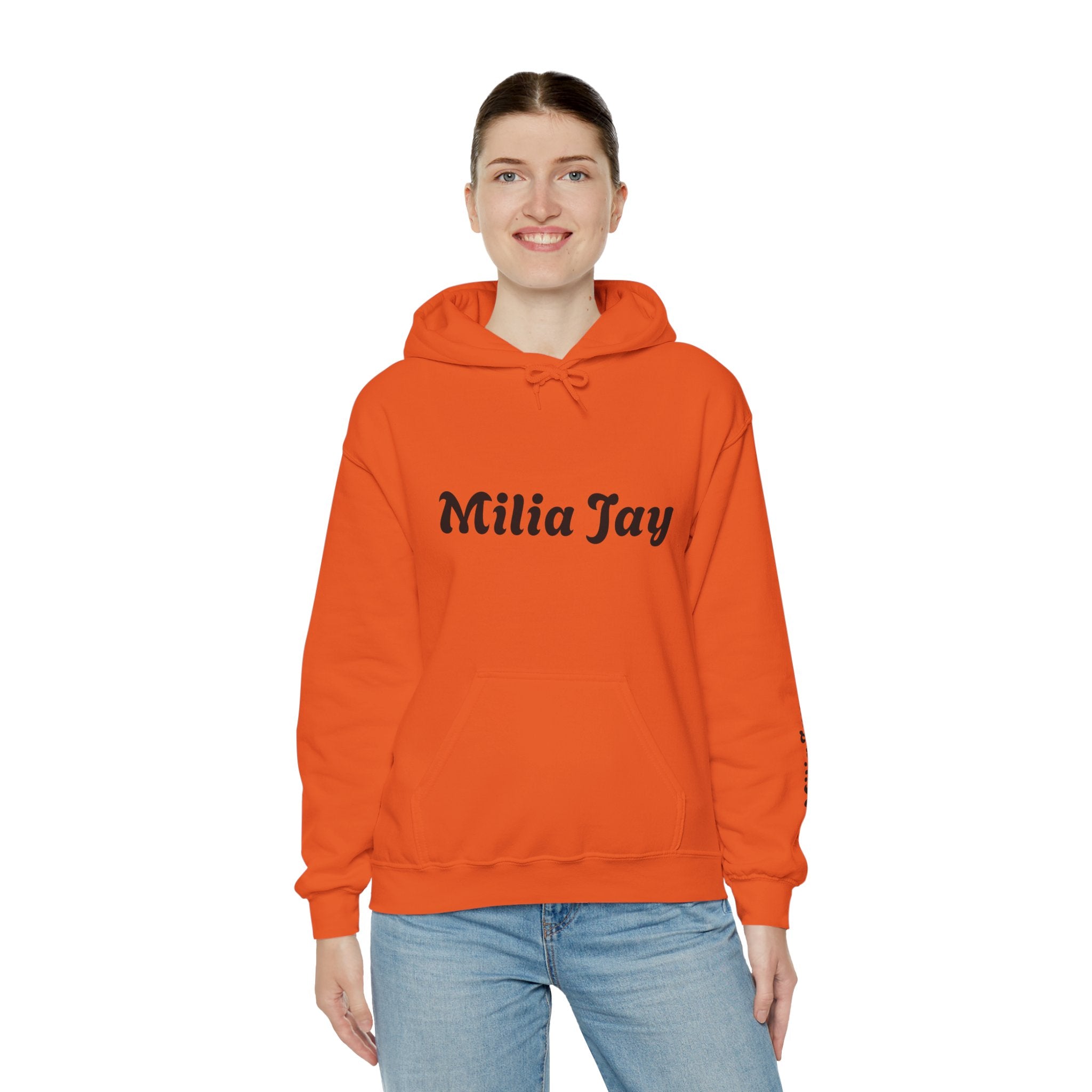 Milia Jay Hoodie with Red Heart Back