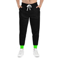 Men’s Jogger Pants – Black & Green Performance Fit | Milia Jay