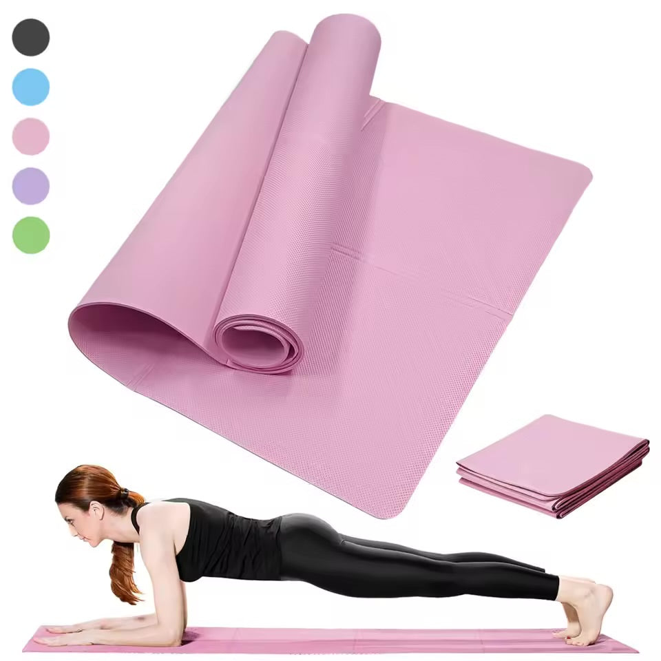 Milia Jay Best Yoga Mat – Anti-Slip 4mm EVA Yoga Mat for Pilates & Fitness, Lightweight Travel Yoga Mat for Home, Gym & Exercise