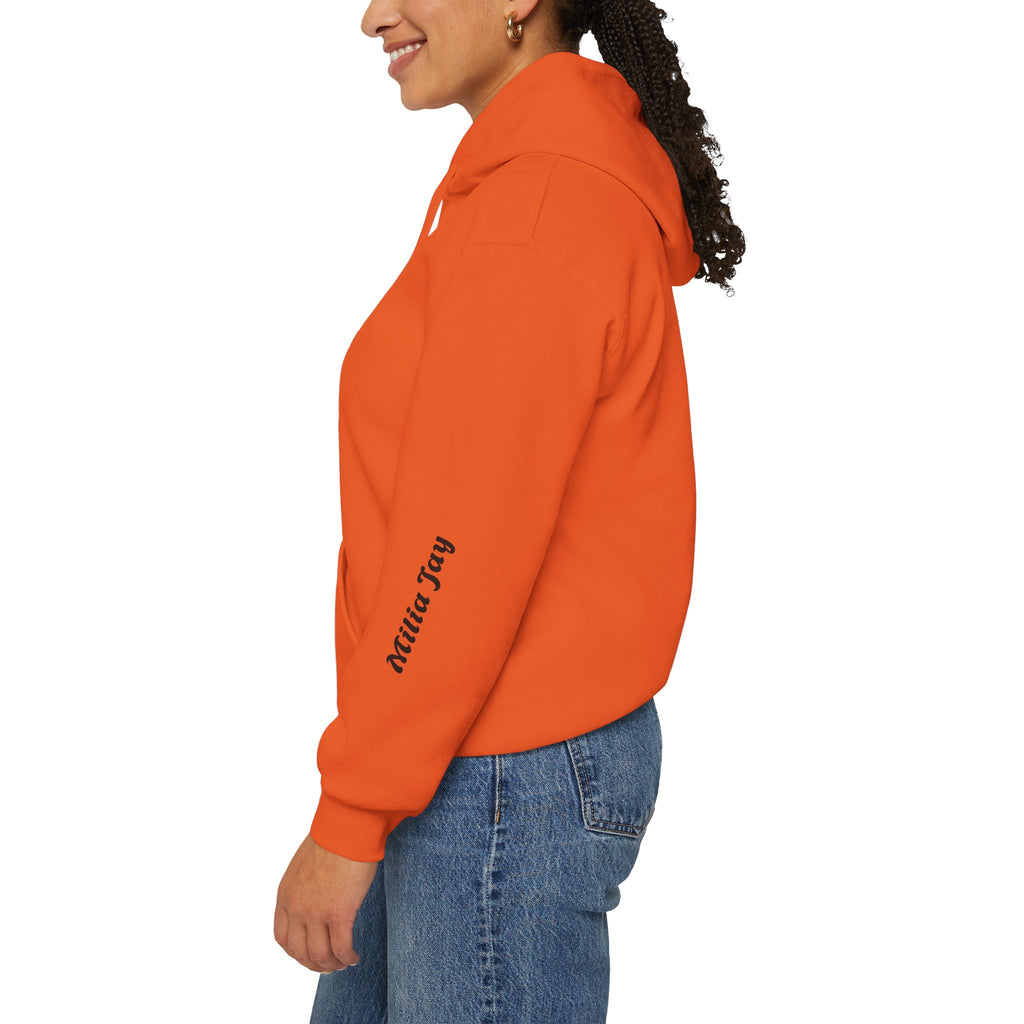 Milia Jay Hoodie with Red Heart Back